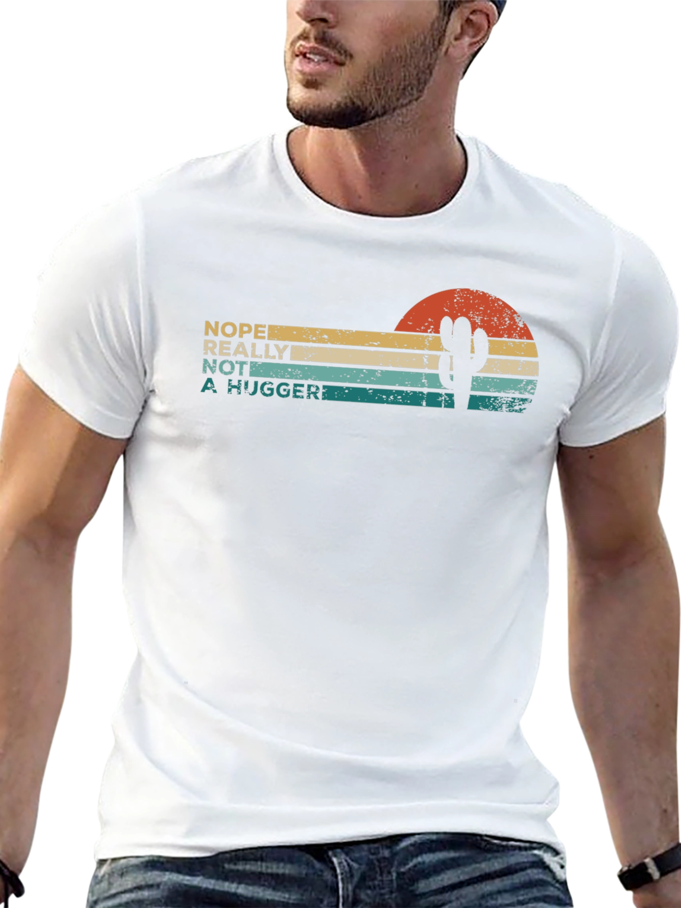 Nope Not a Hugger Cactus T-Shirt