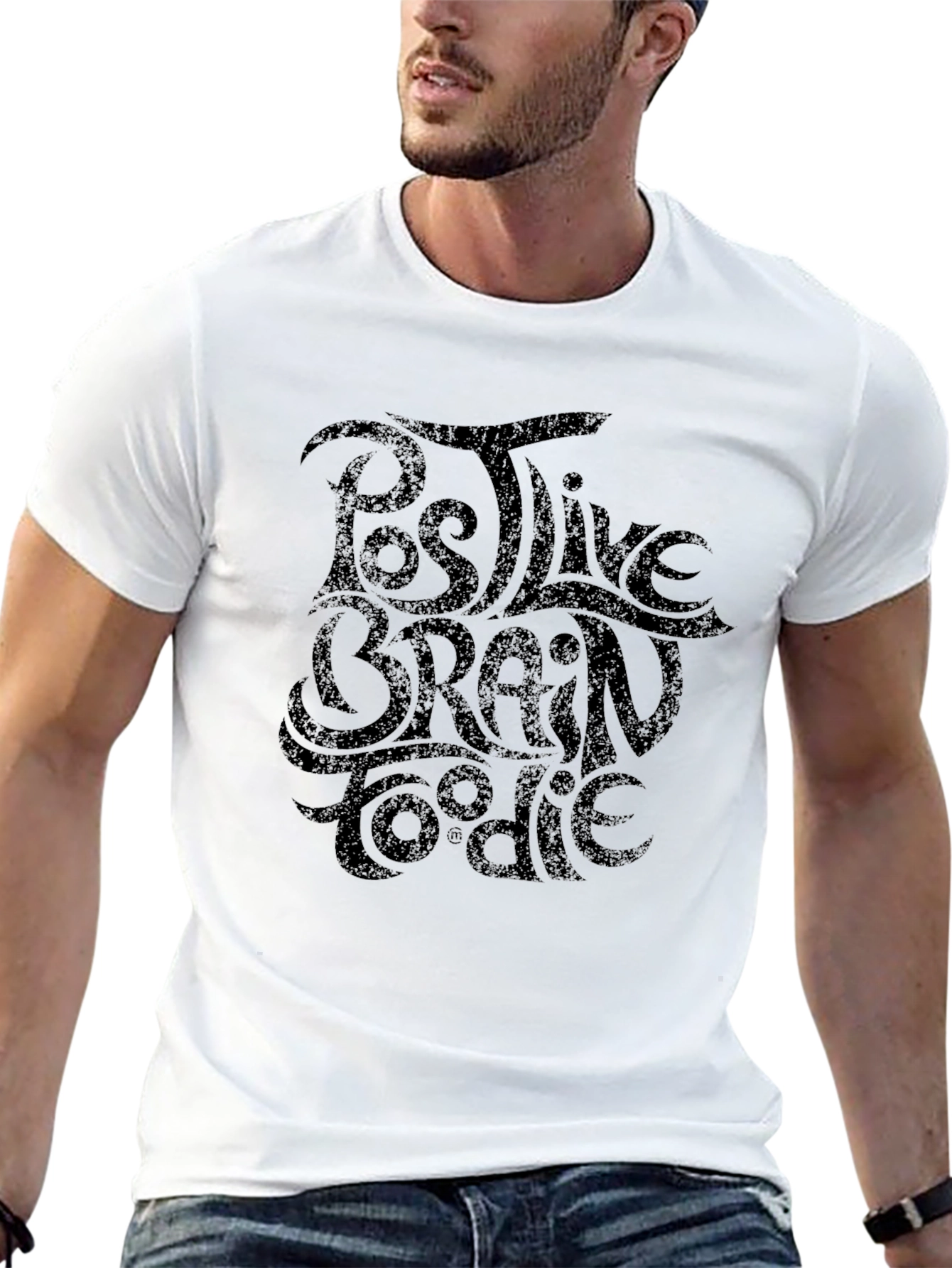 Positive Brain Foodie Graphic Tee - Black