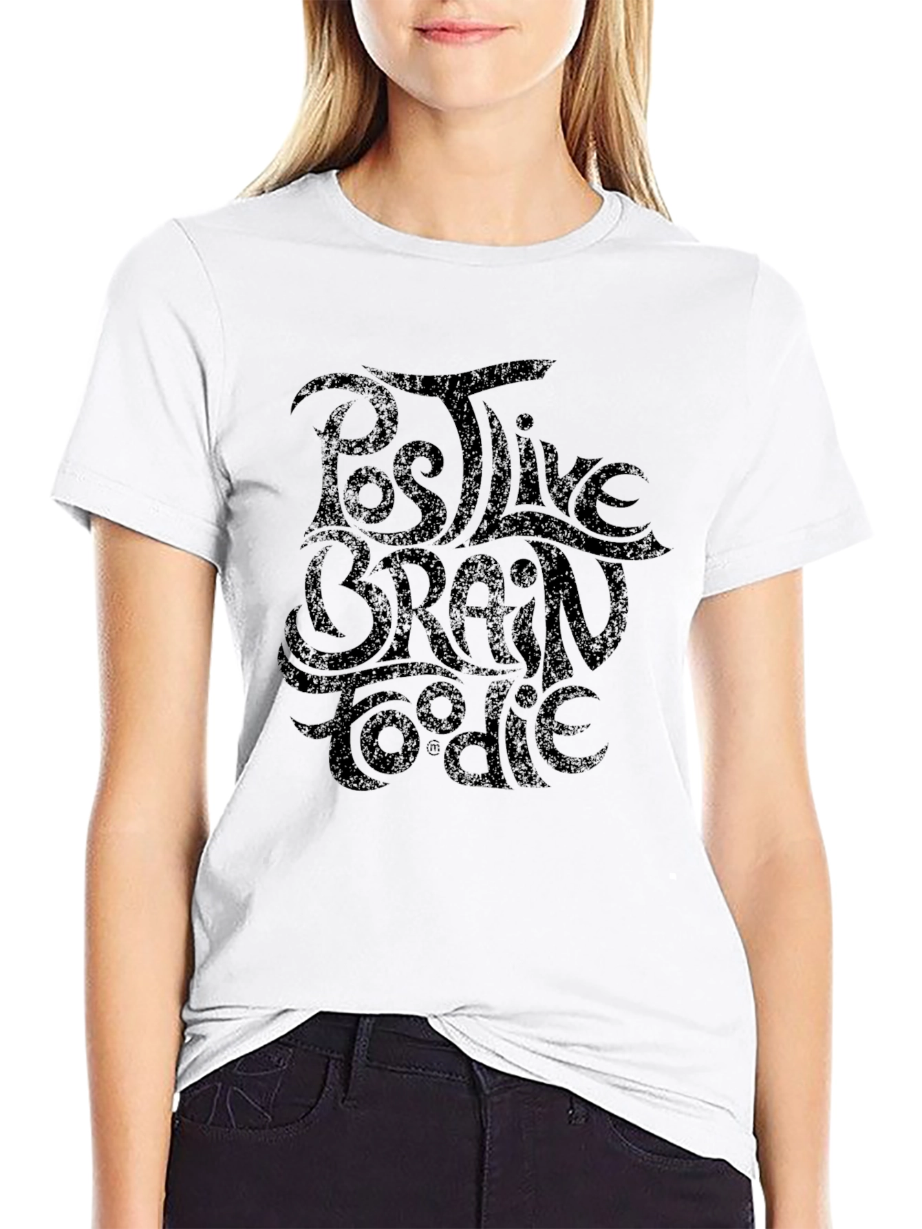 Positive Brain Foodie Graphic Tee - Black