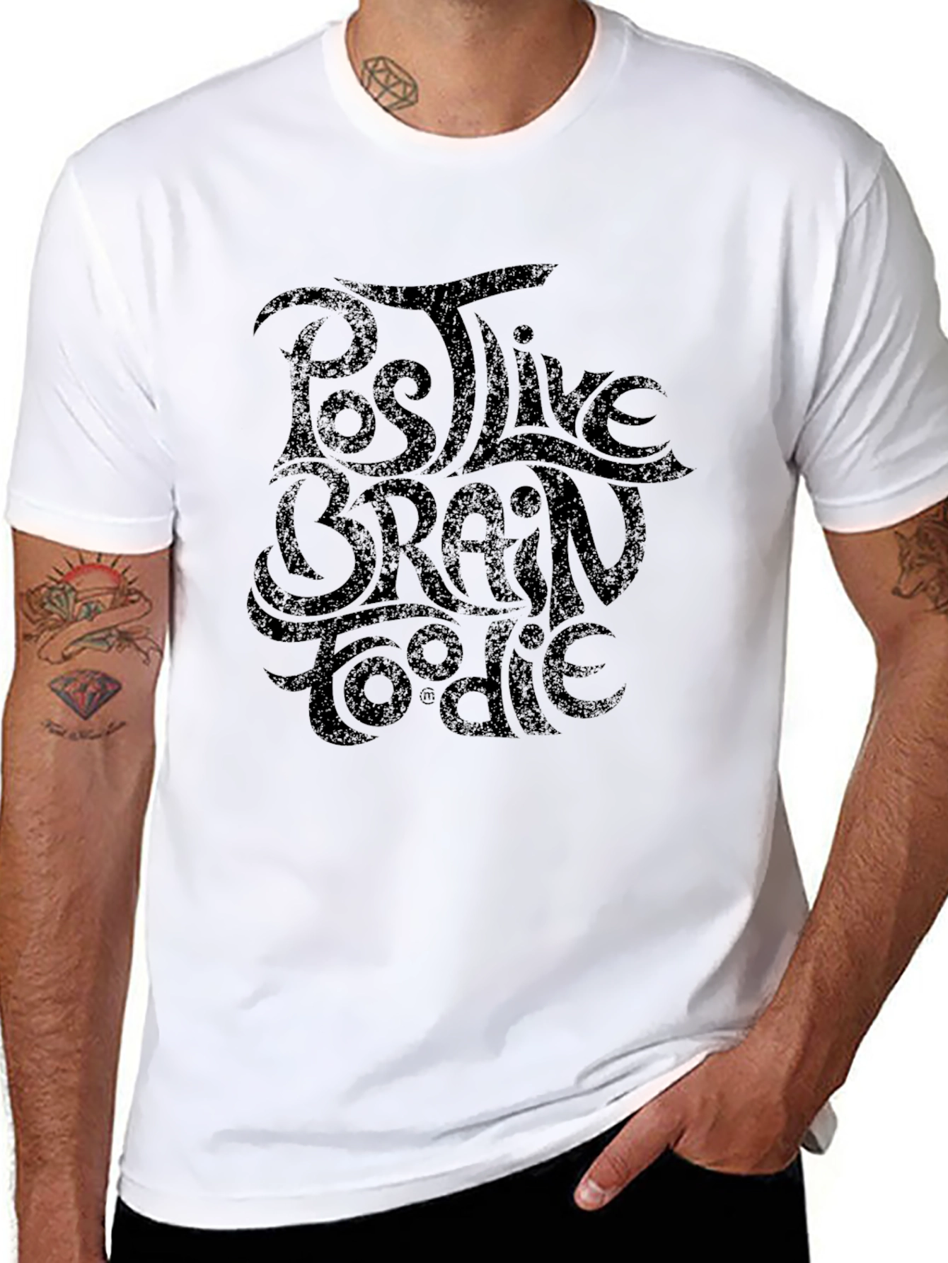 Positive Brain Foodie Graphic Tee - Black