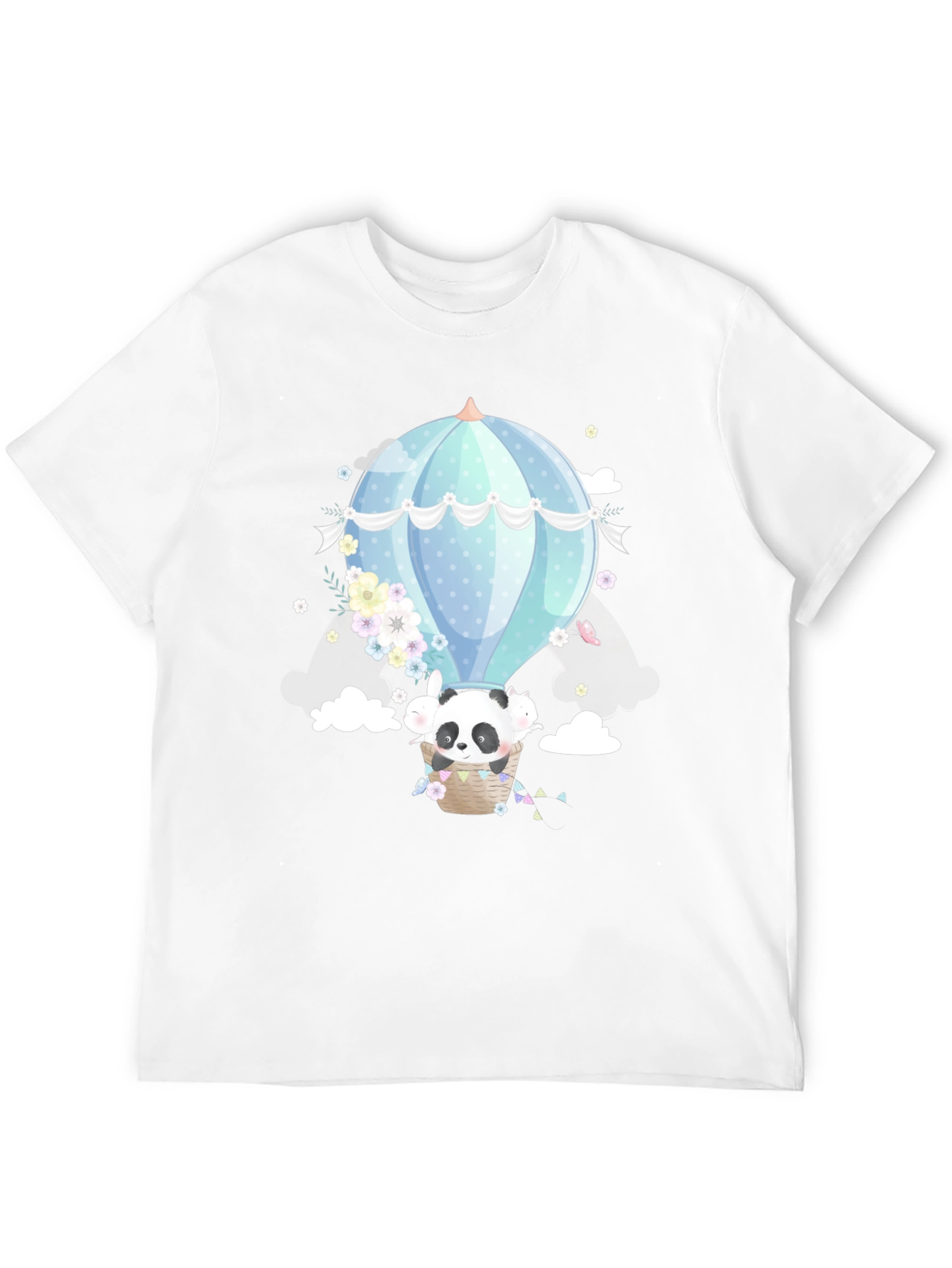 Panda Hot Air Balloon Graphic Tee