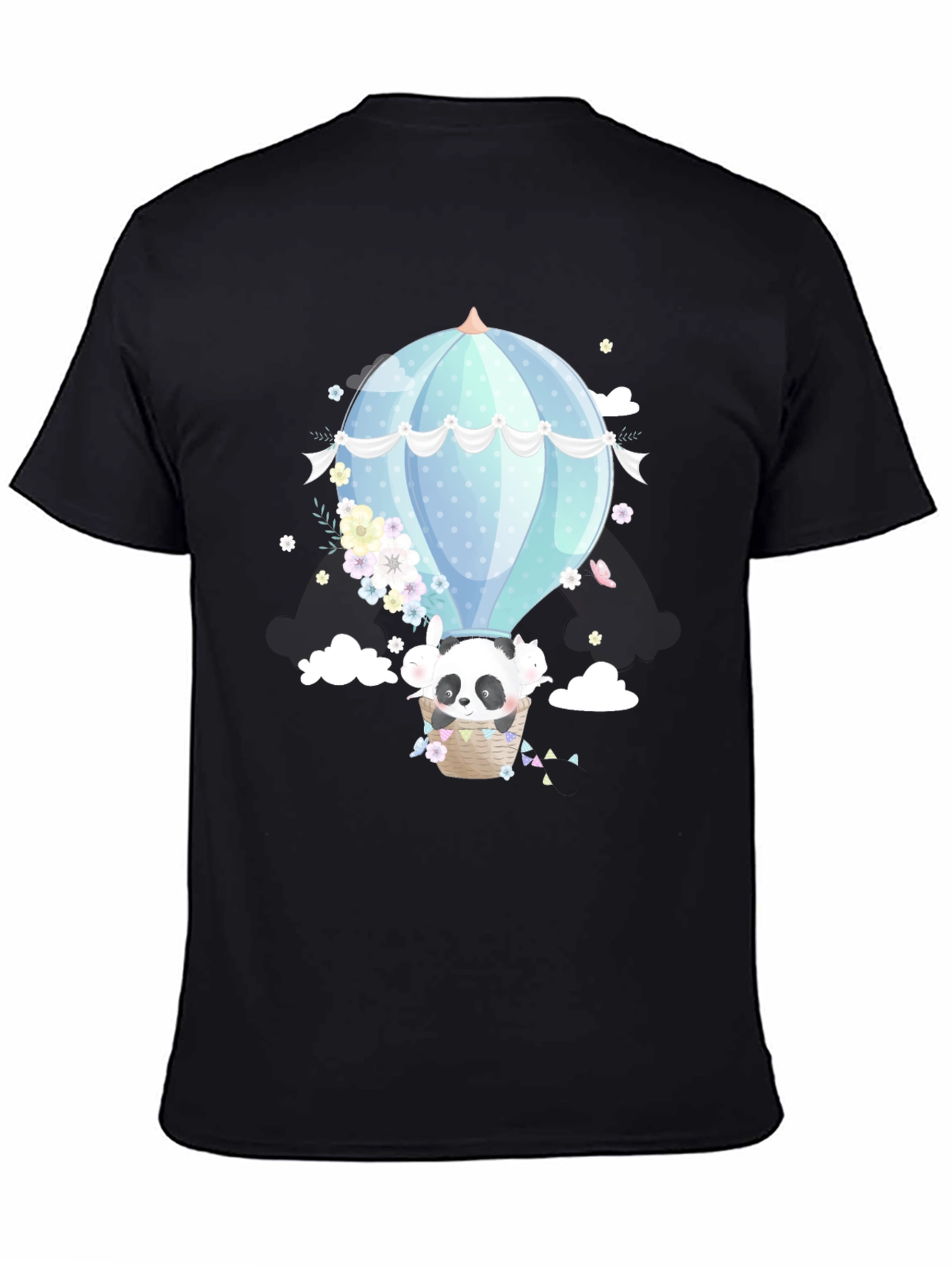 Panda Hot Air Balloon Graphic Tee