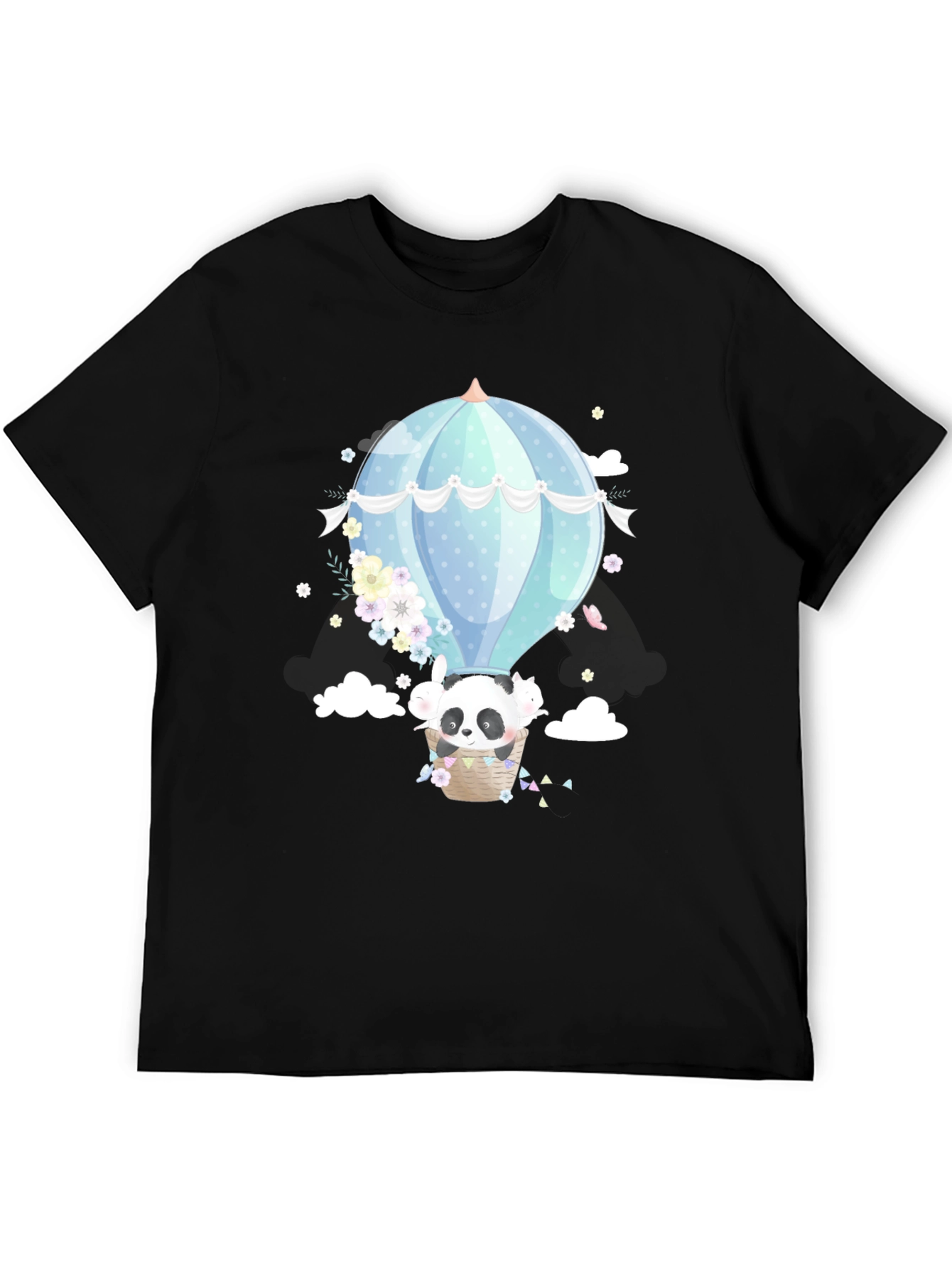 Panda Hot Air Balloon Graphic Tee