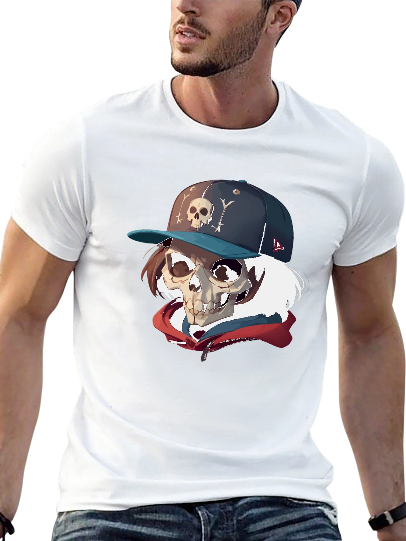 Skull Graphic T-Shirt - Urban Style