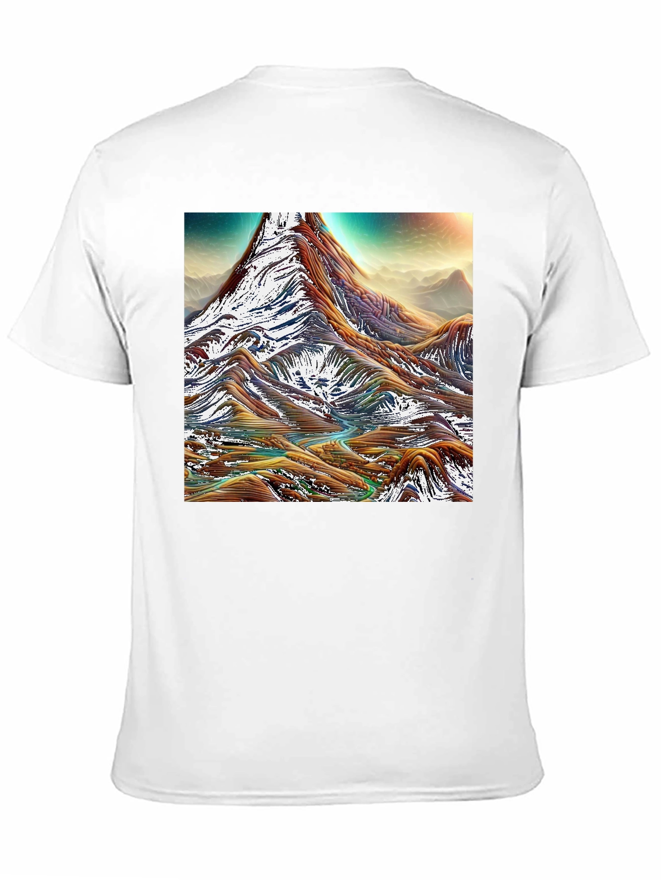 Mountain Range Graphic Tee - Black Cotton Comfort