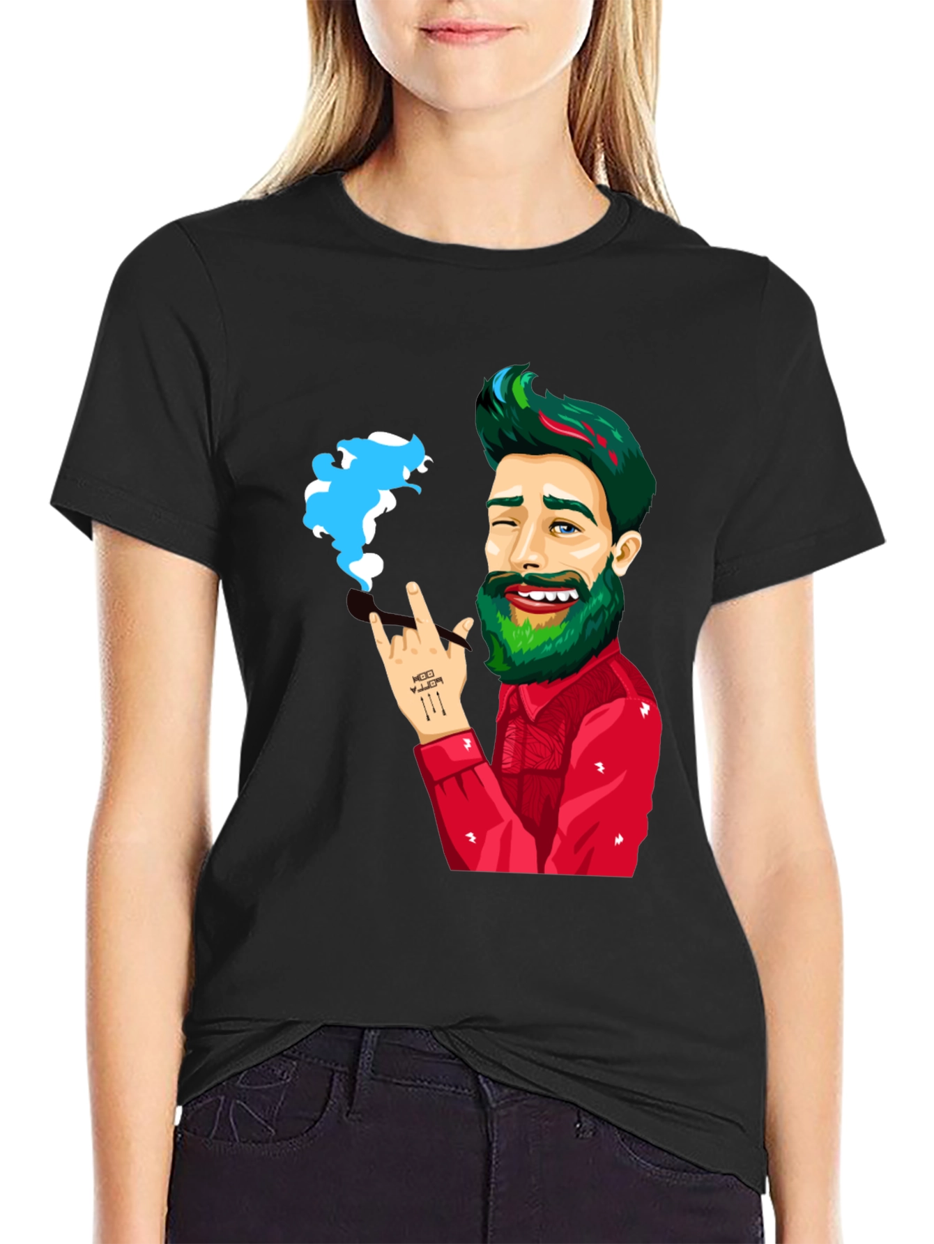 Cartoon Graphic Tee - Rock On!