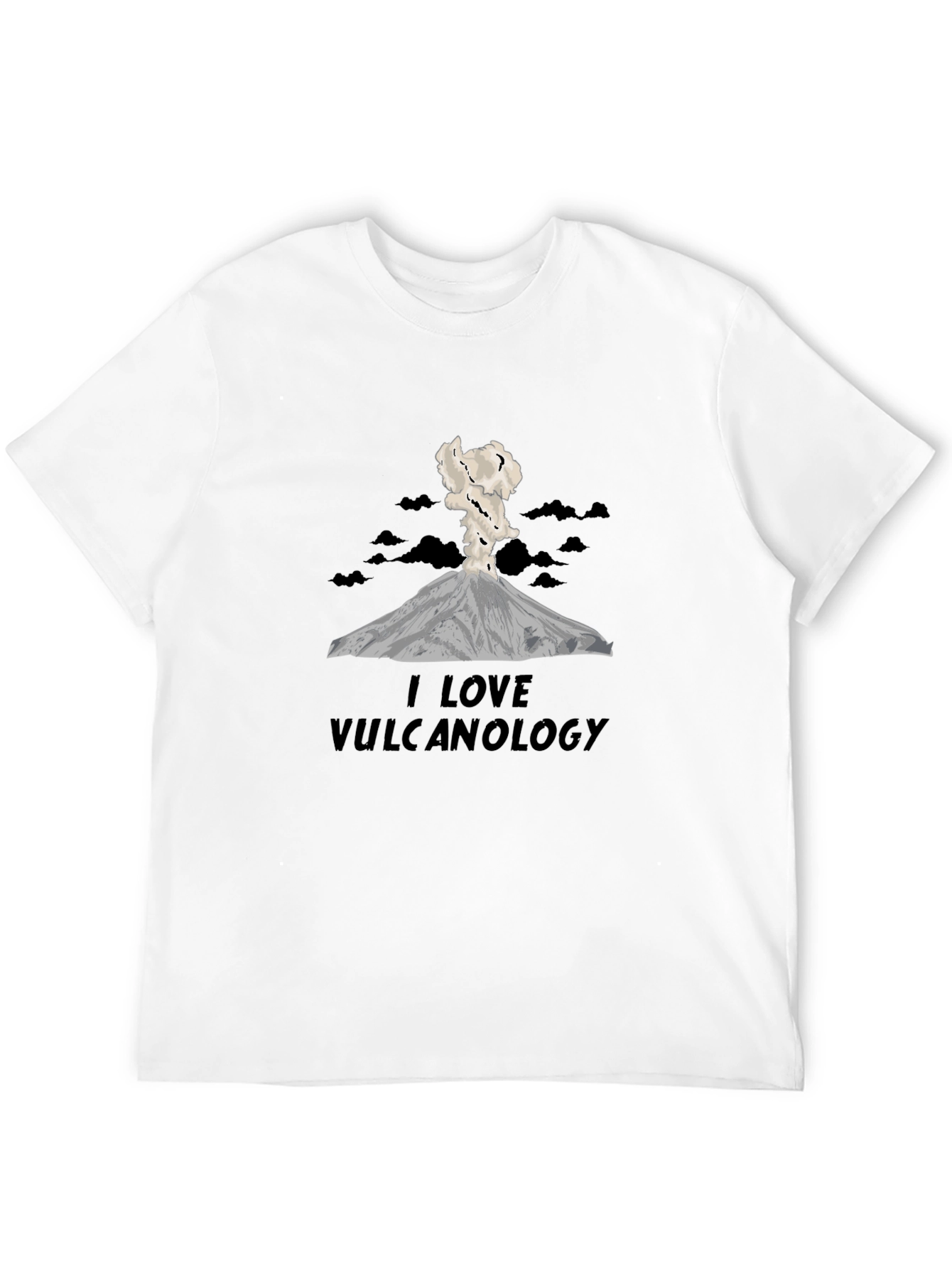I Love Vulcanology Black Graphic Tee