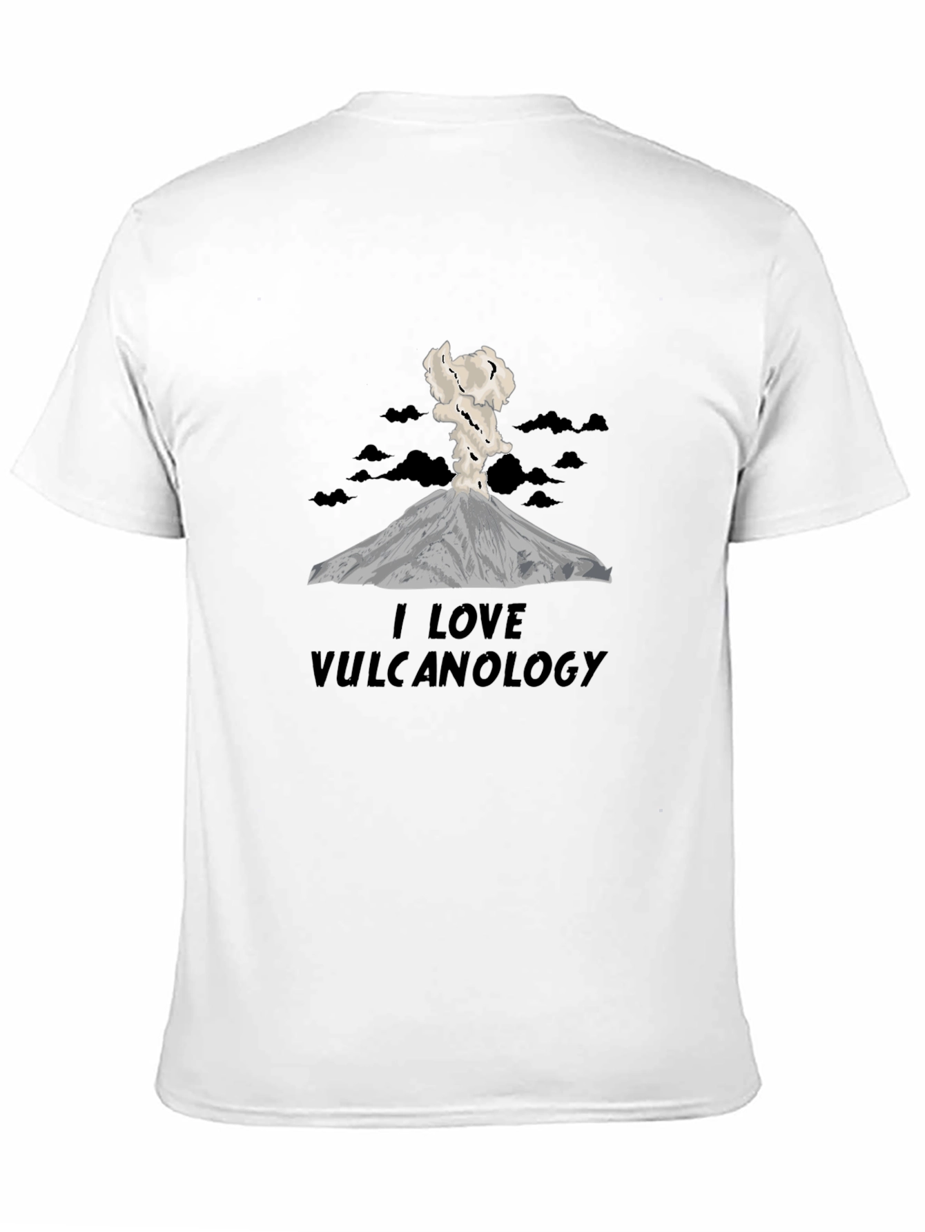 I Love Vulcanology Black Graphic Tee