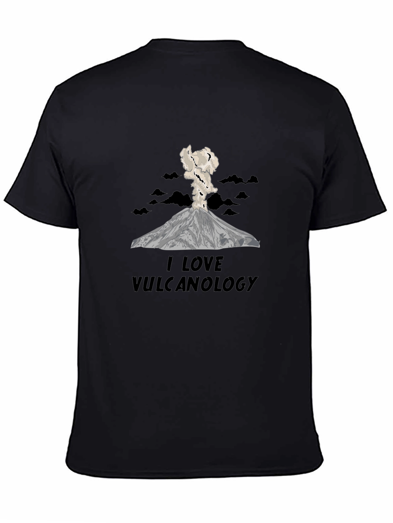 I Love Vulcanology Black Graphic Tee