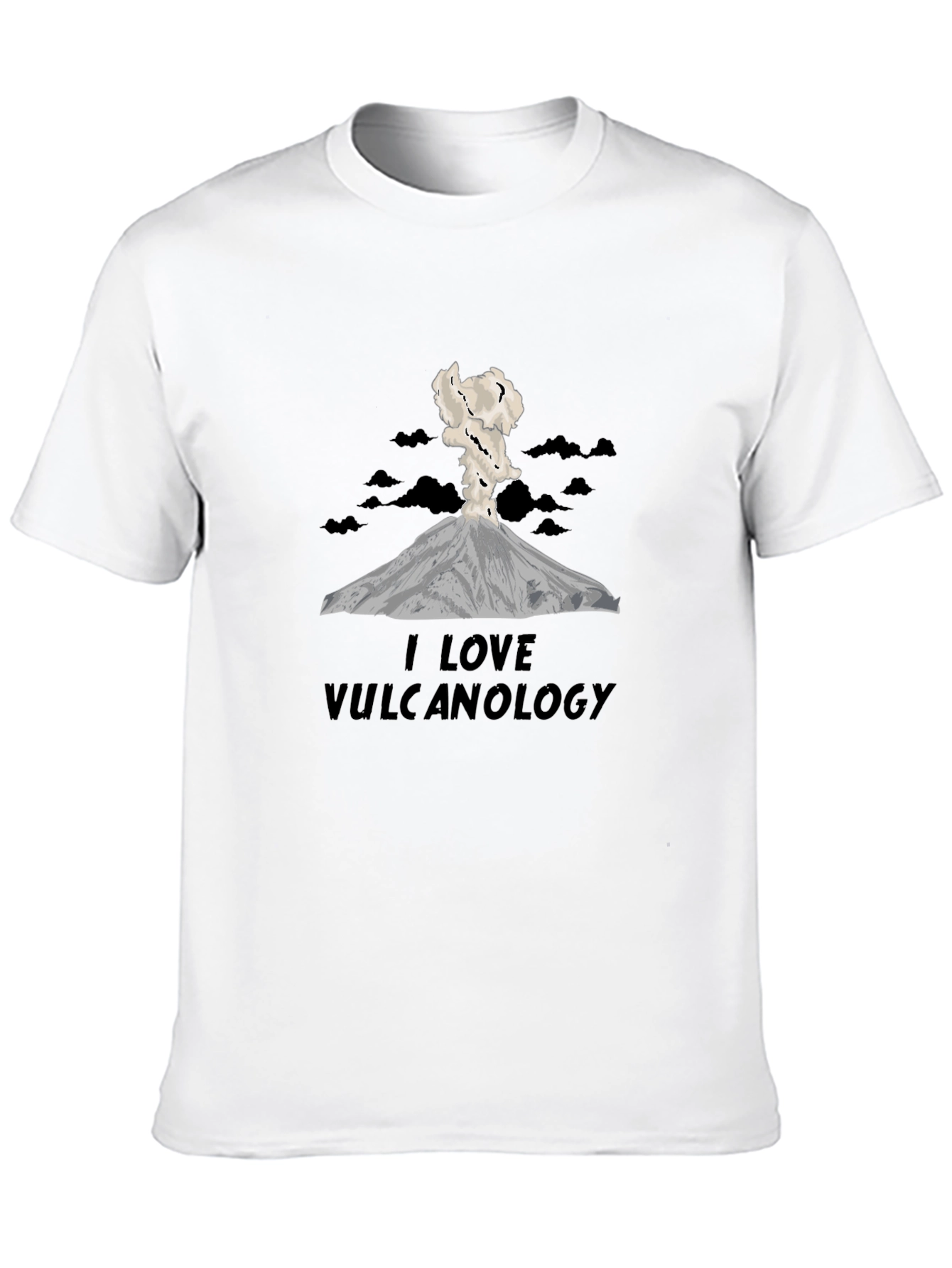 I Love Vulcanology Black Graphic Tee