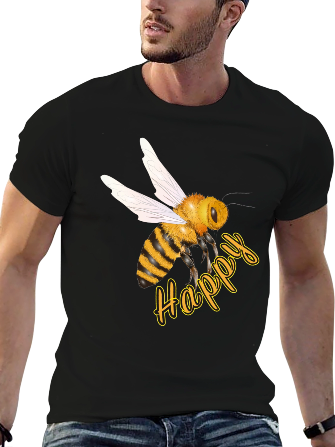 Happy Bee Graphic T-Shirt