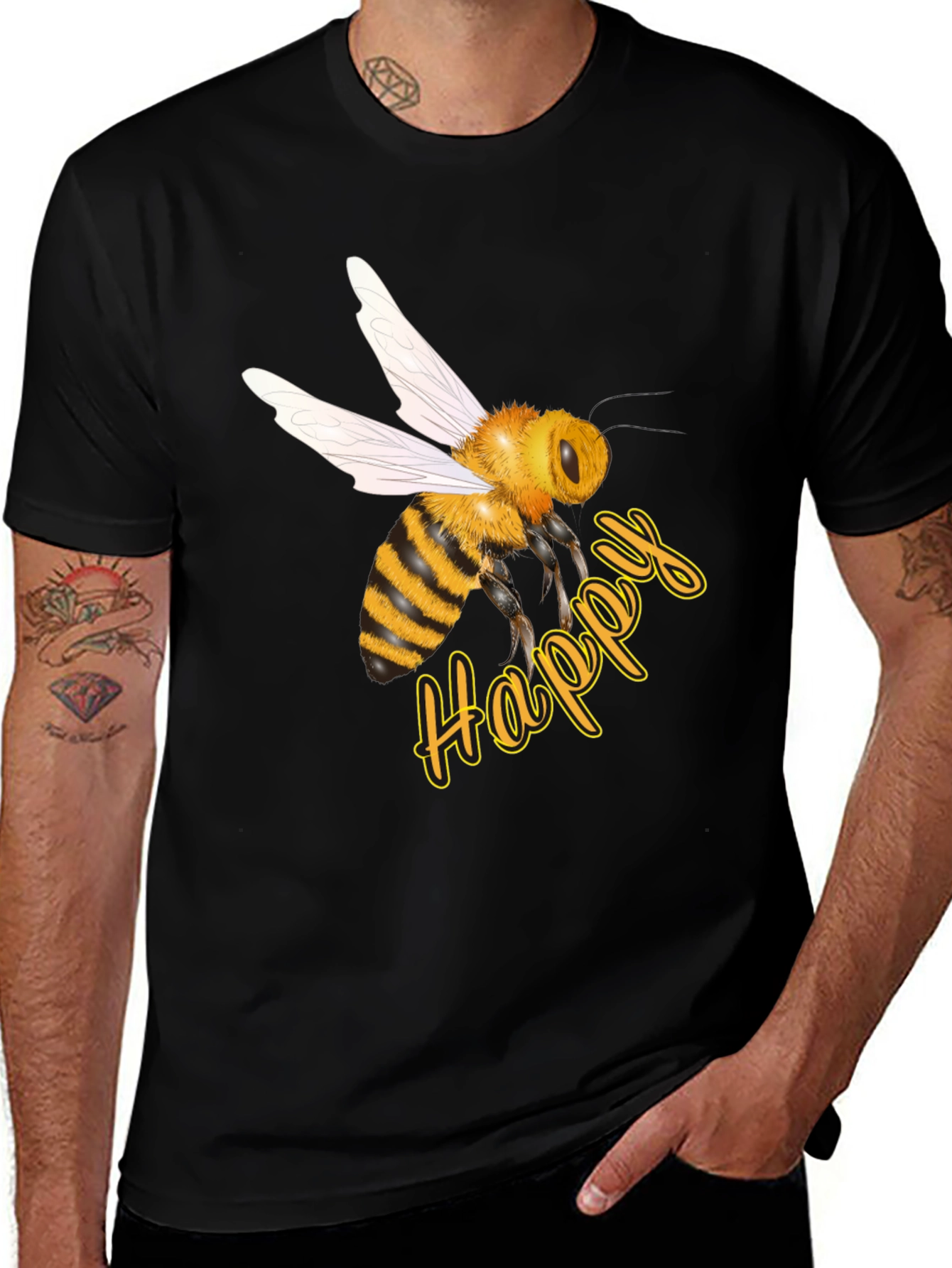 Happy Bee Graphic T-Shirt