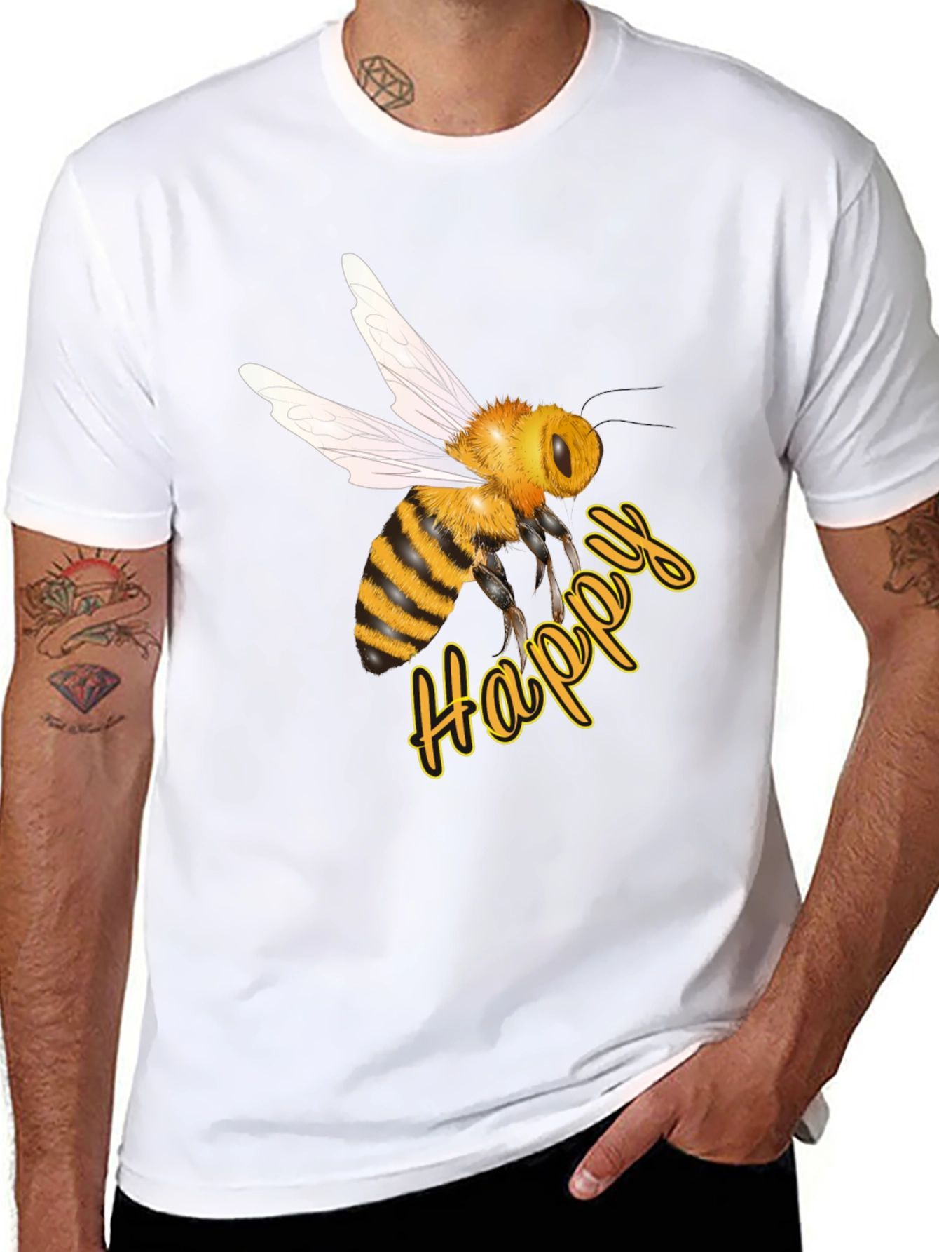Happy Bee Graphic T-Shirt