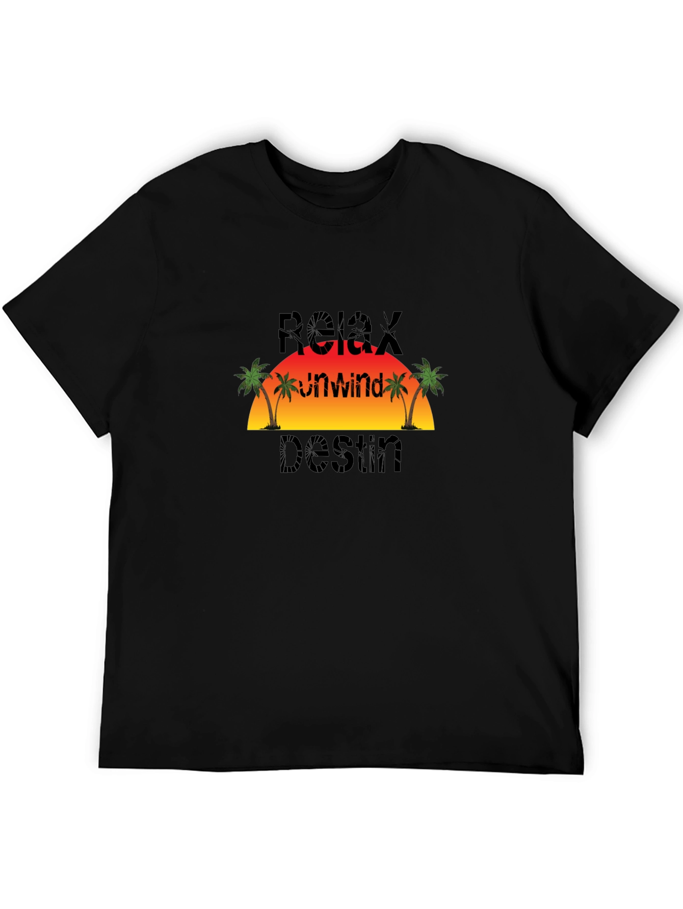 Relax Unwind Destin Black T-Shirt