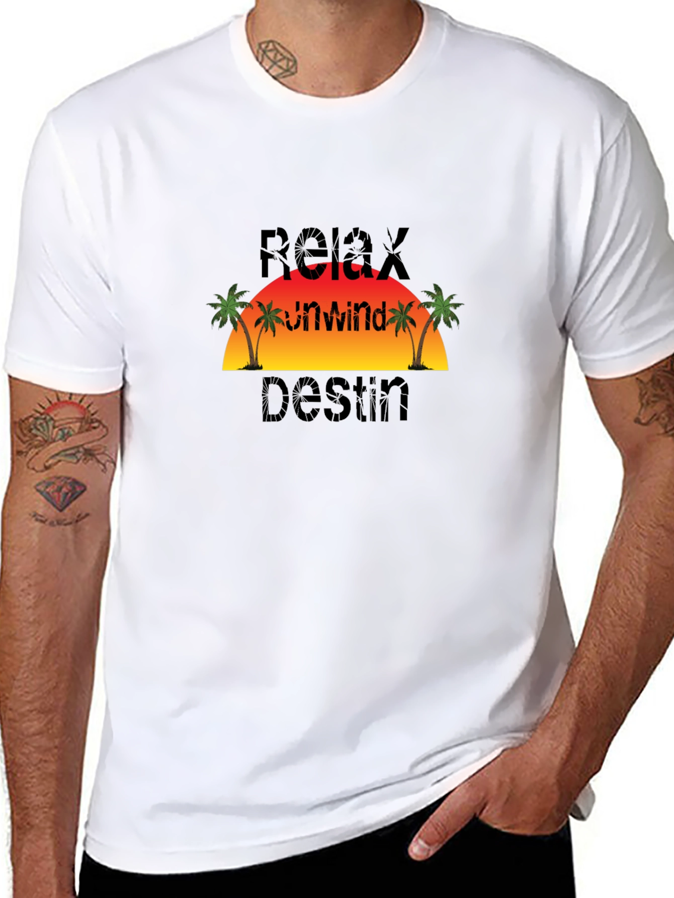Relax Unwind Destin Black T-Shirt