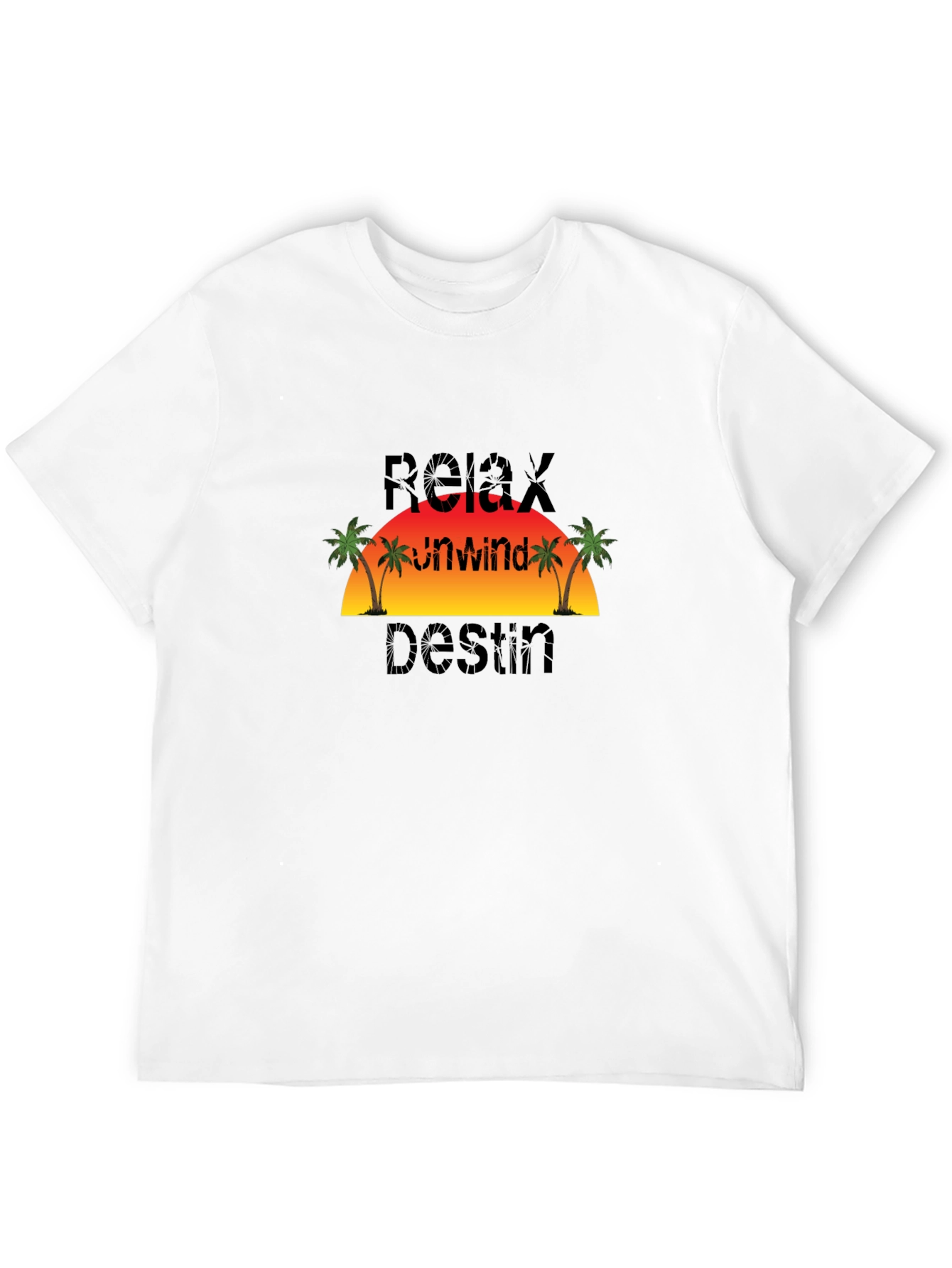 Relax Unwind Destin Black T-Shirt