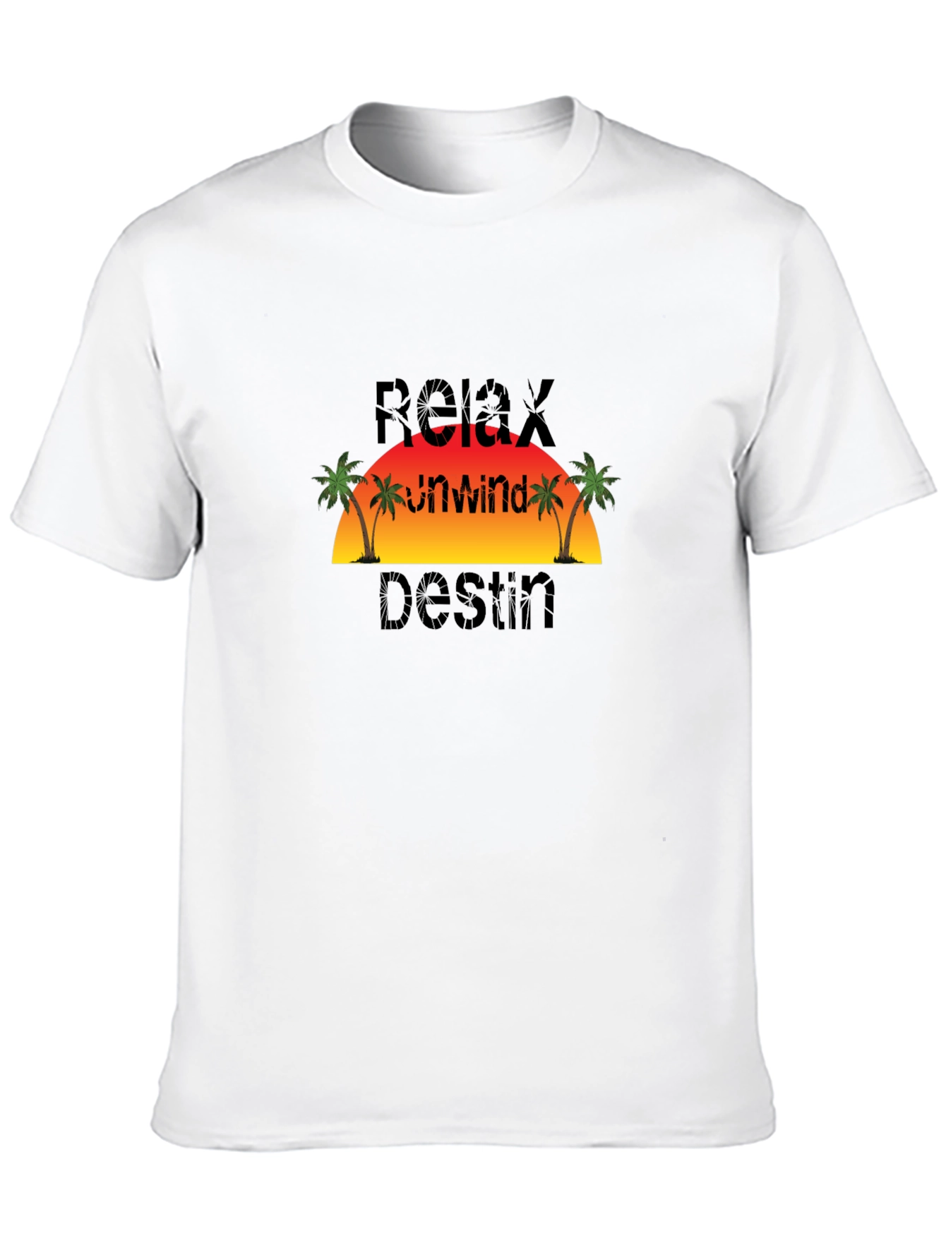 Relax Unwind Destin Black T-Shirt