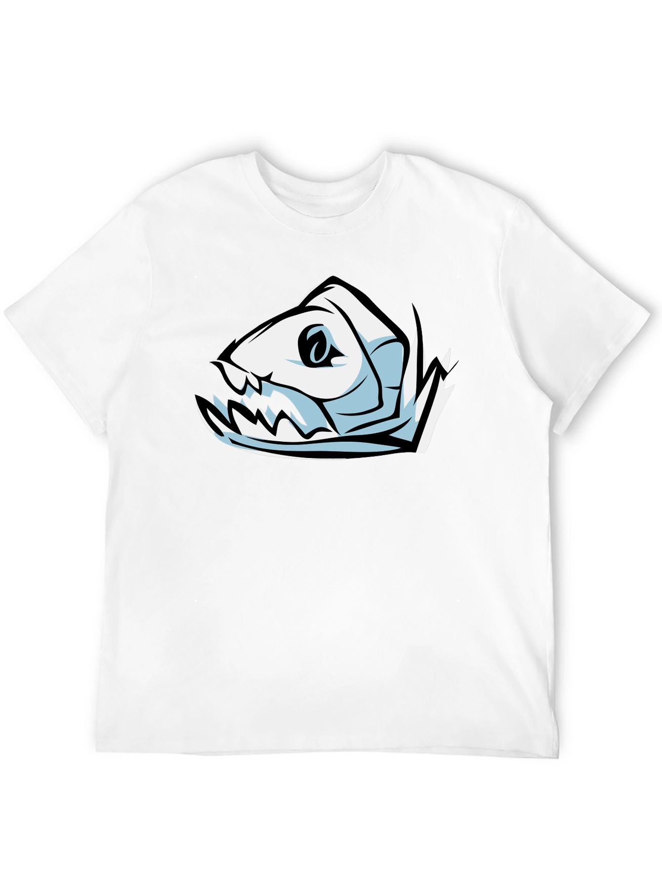 Fish Skeleton Graphic T-Shirt - Black