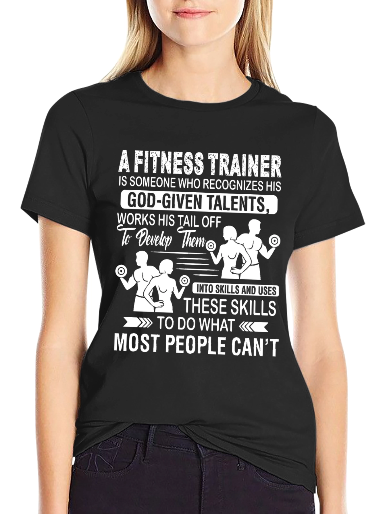 Fitness Trainer Motivational Graphic T-Shirt
