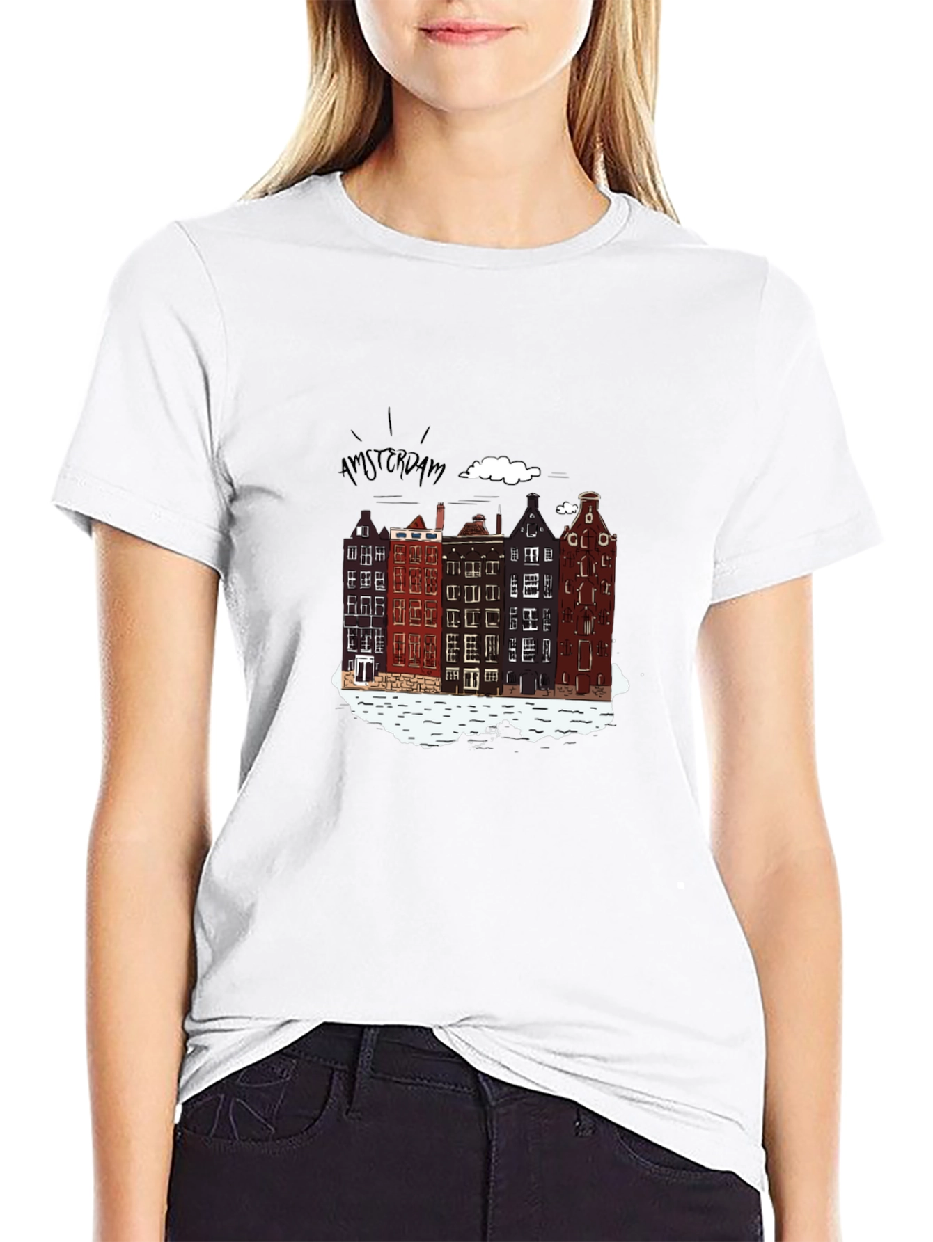 Amsterdam T-Shirt - Cityscape Print