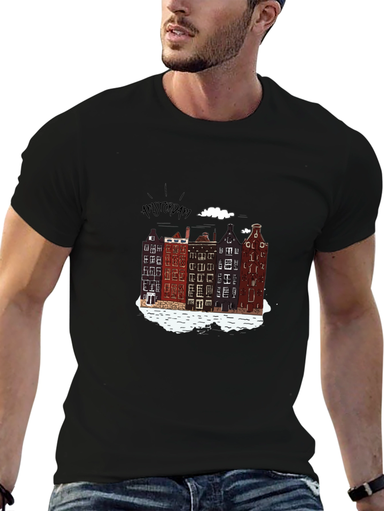 Amsterdam T-Shirt - Cityscape Print