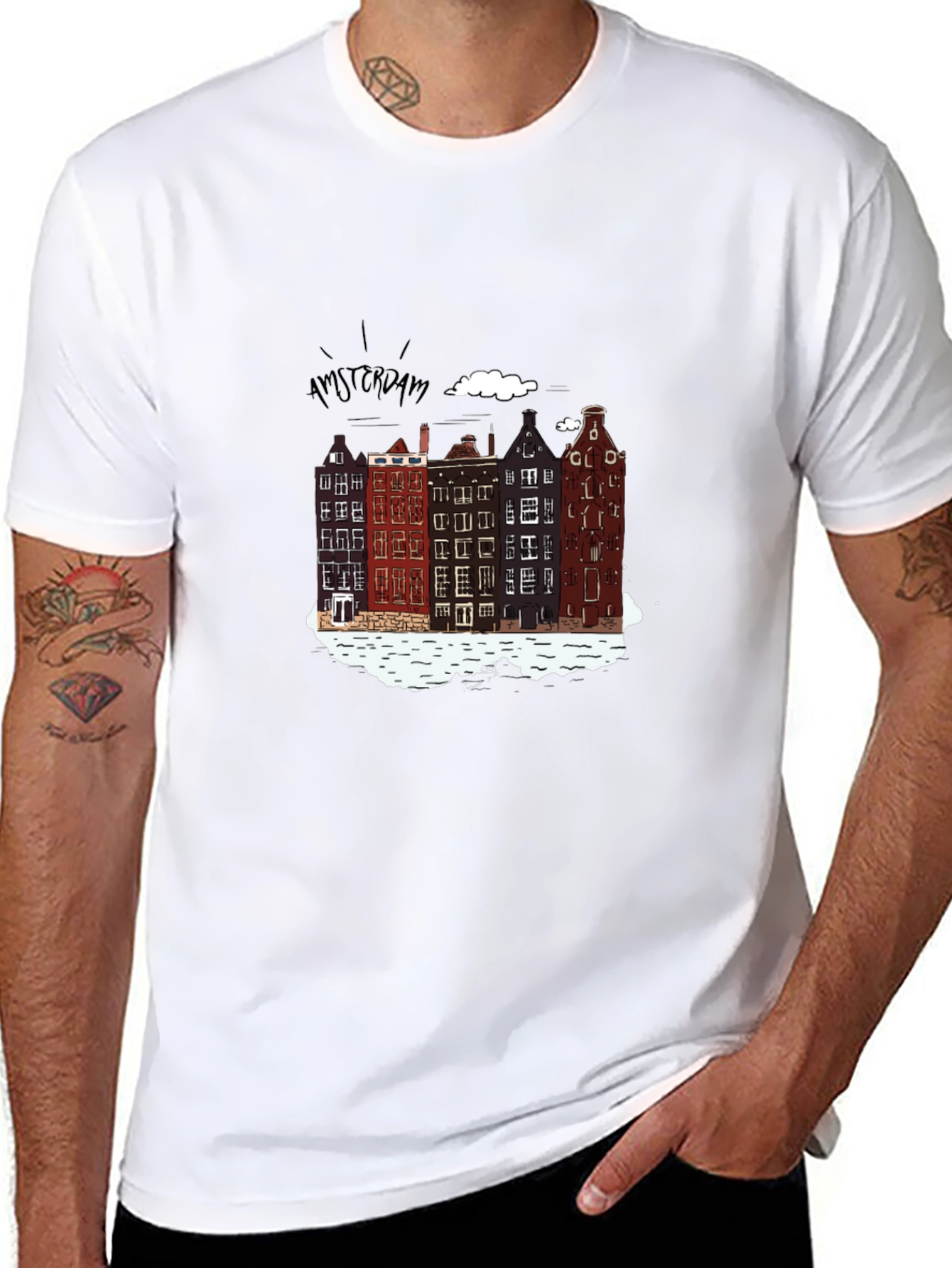 Amsterdam T-Shirt - Cityscape Print
