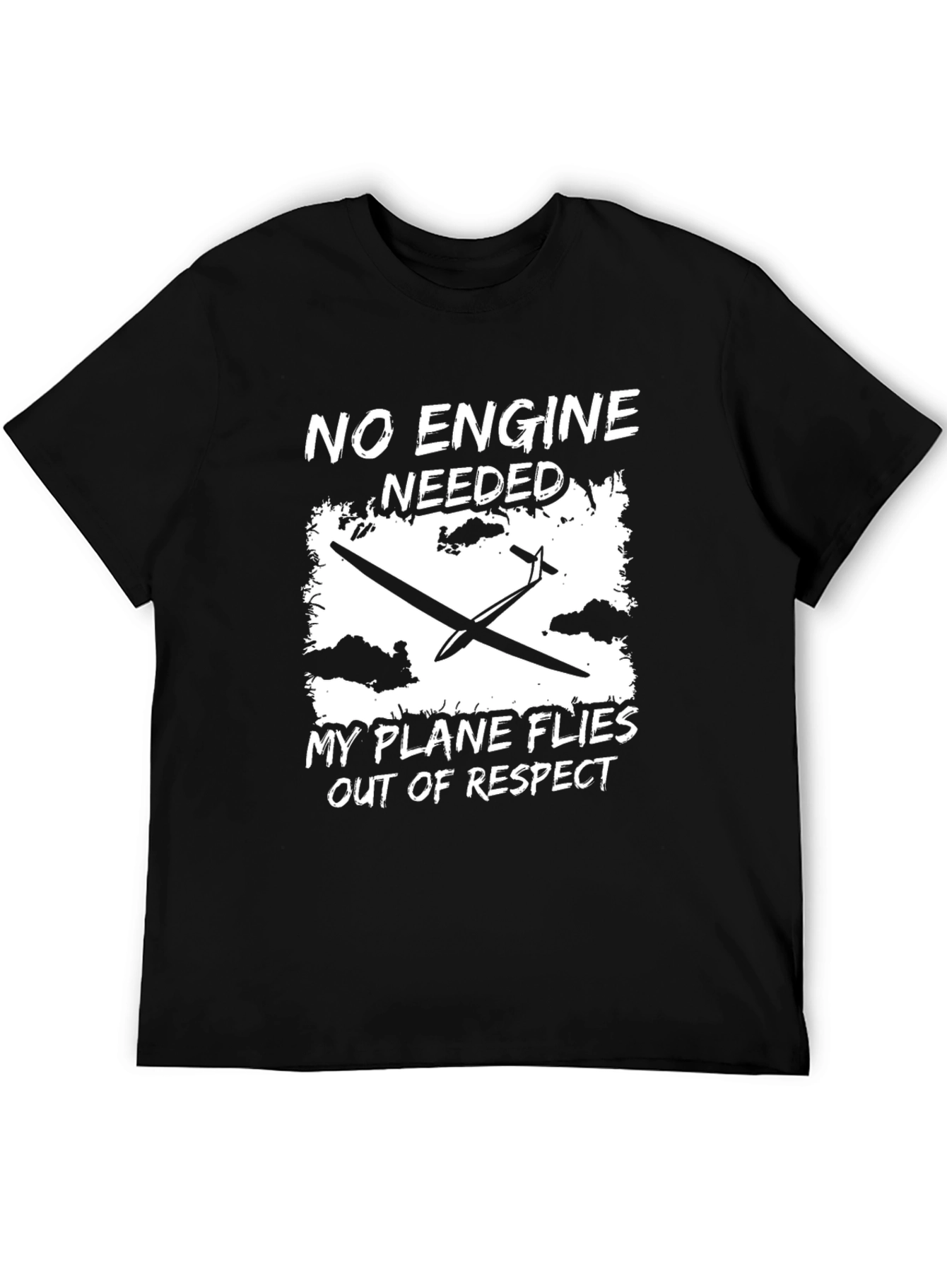 No Engine Needed T-Shirt Glider Plane Design