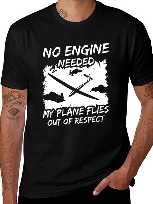 No Engine Needed T-Shirt Glider Plane Design