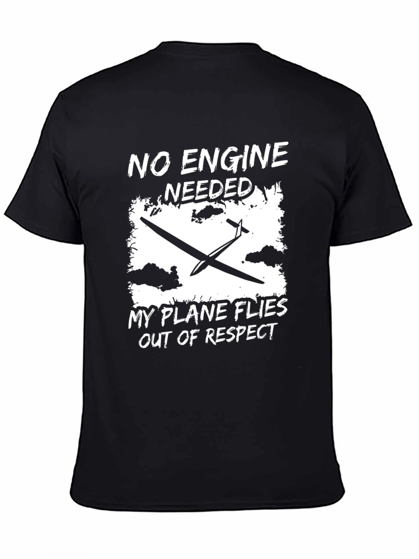 No Engine Needed T-Shirt Glider Plane Design