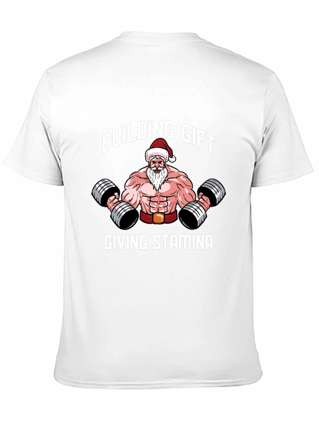 Building Gift Giving Stamina Santa Gym T-Shirt