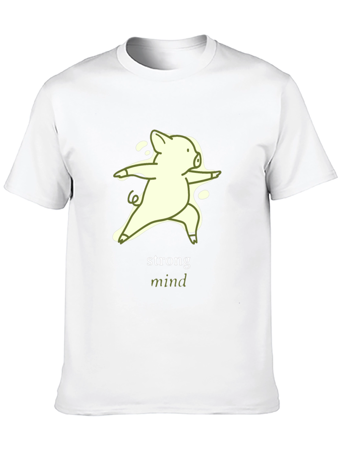 Strong Mind Yoga Pig T-Shirt - Unisex Black Tee