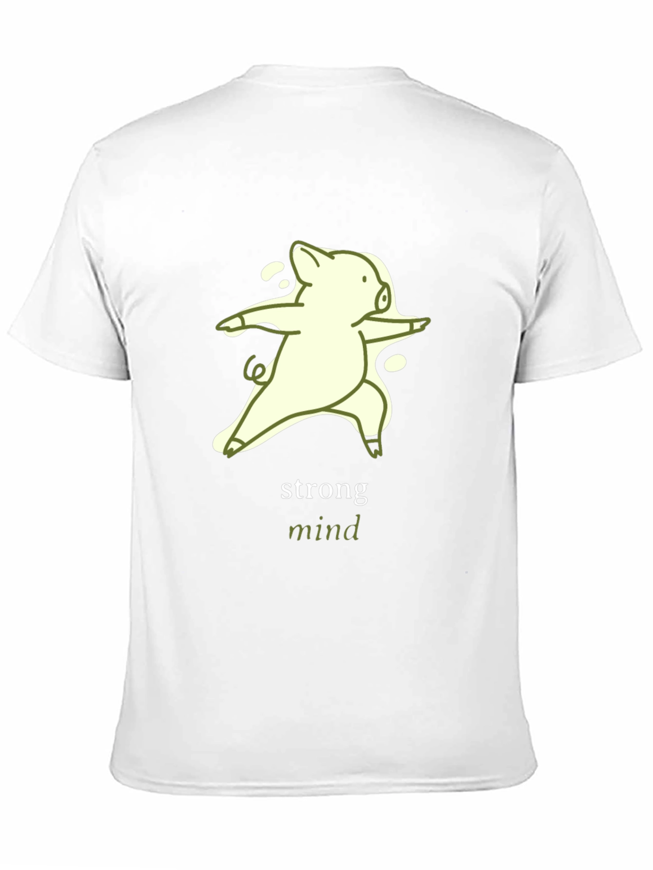 Strong Mind Yoga Pig T-Shirt - Unisex Black Tee
