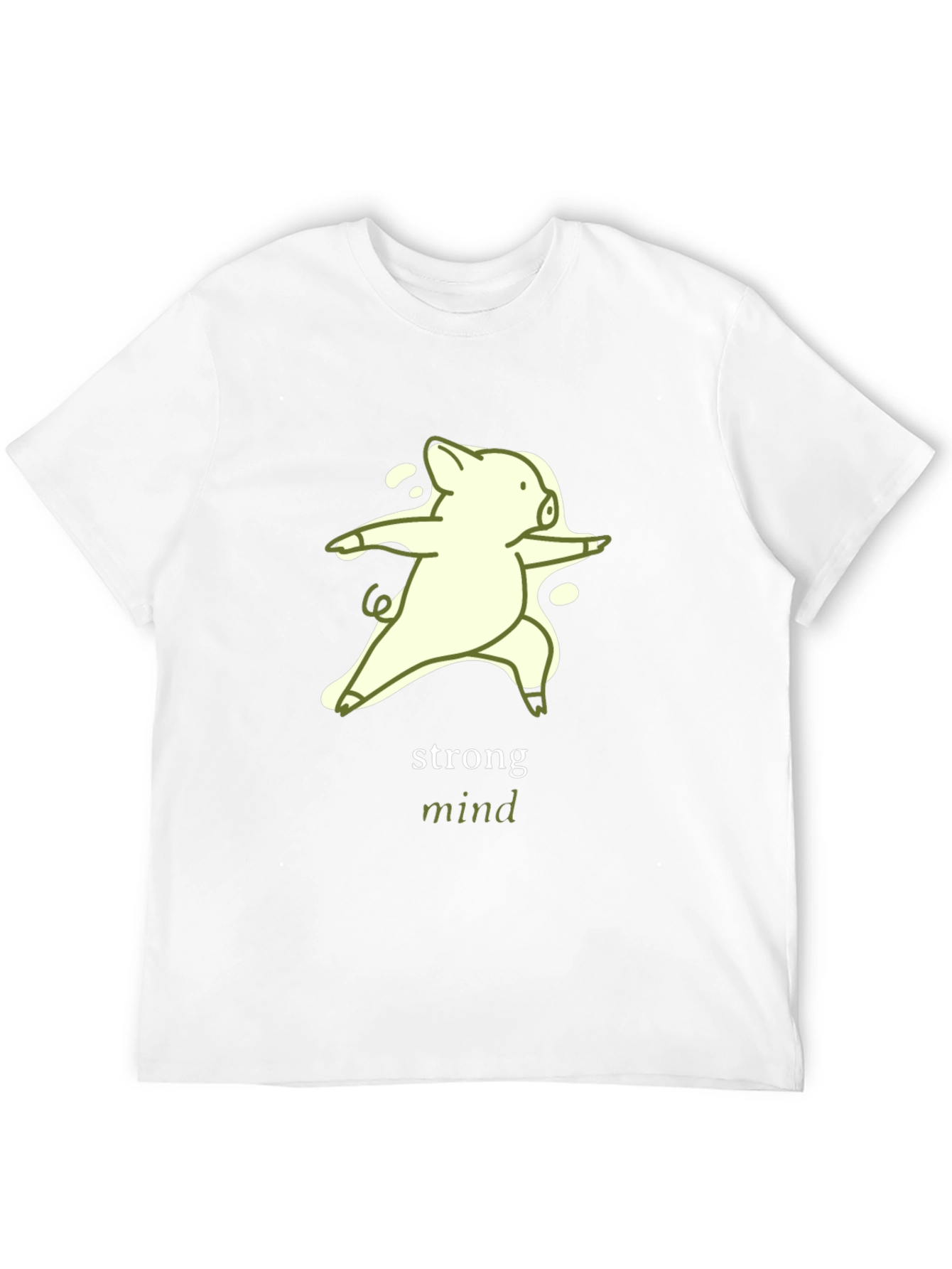 Strong Mind Yoga Pig T-Shirt - Unisex Black Tee