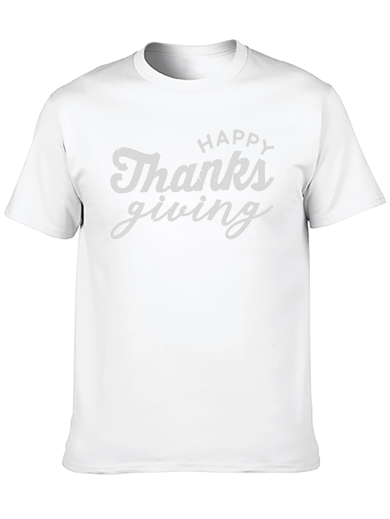 Happy Thanksgiving Graphic Tee - Black T-Shirt