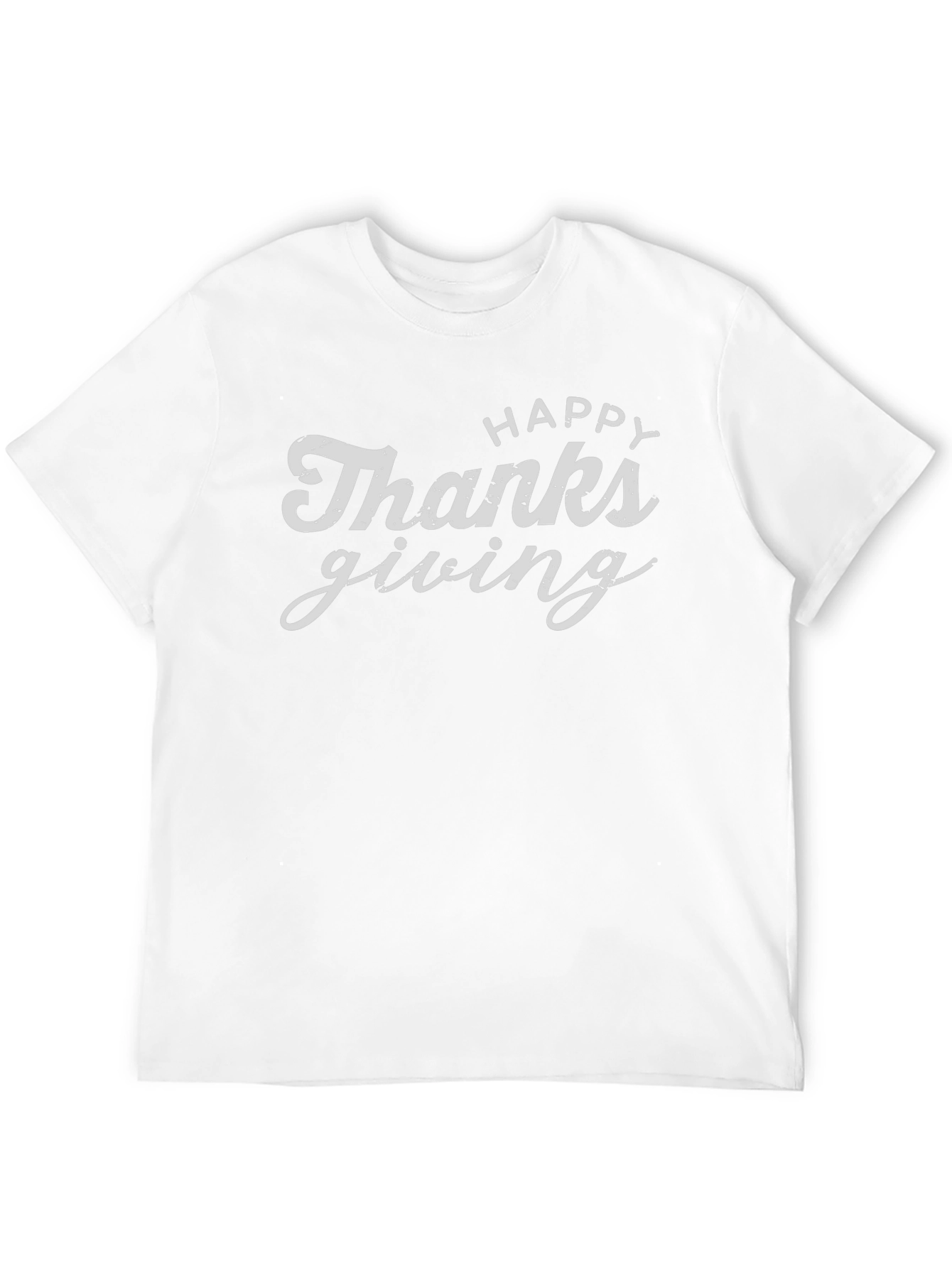 Happy Thanksgiving Graphic Tee - Black T-Shirt
