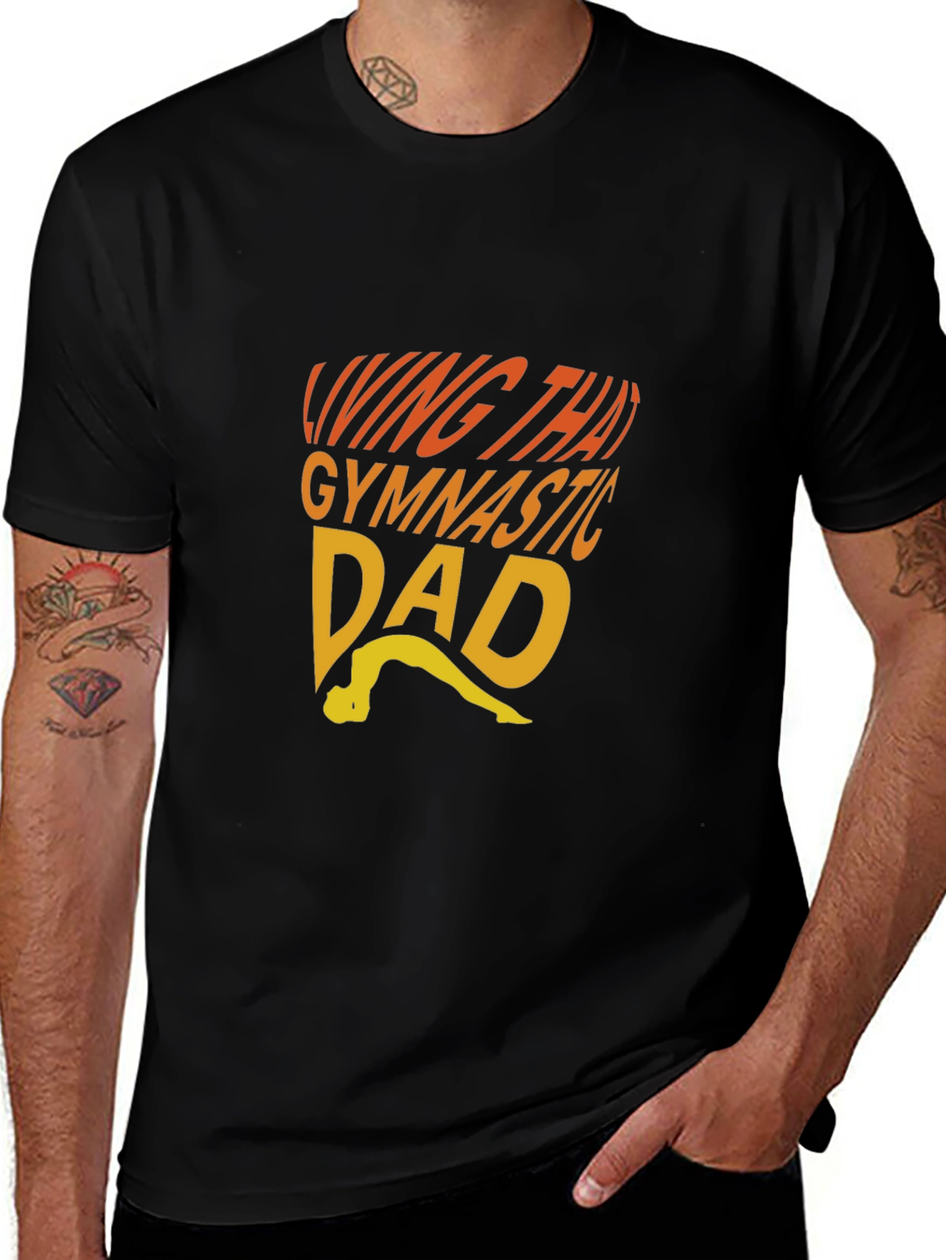 Living That Gymnastic Dad T-Shirt
