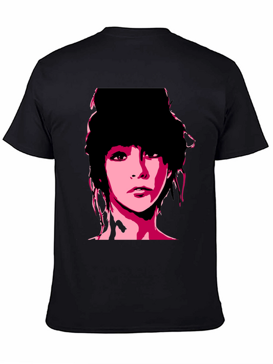Retro Portrait Graphic Black T-Shirt