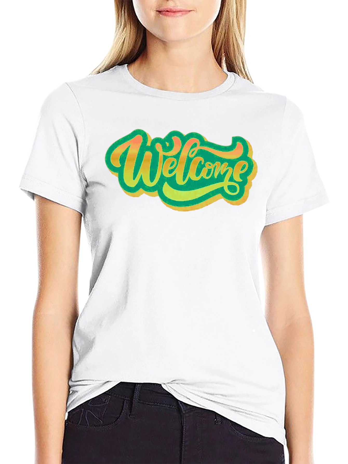 Welcome Graphic Black T-Shirt