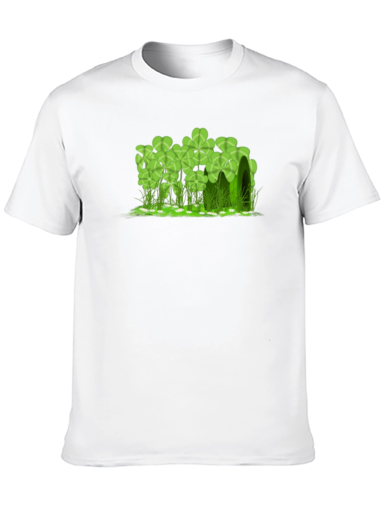 Lucky Clover Graphic Black T-Shirt