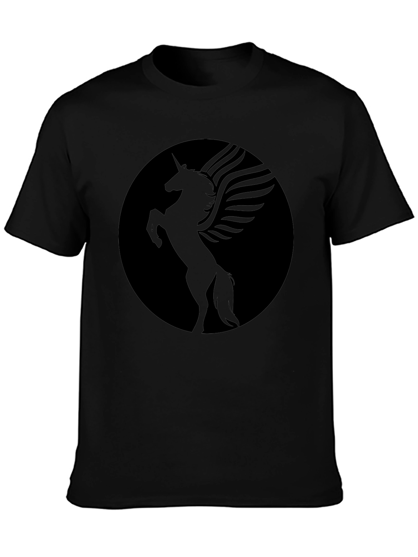 Mystic Pegasus Graphic Tee - Black
