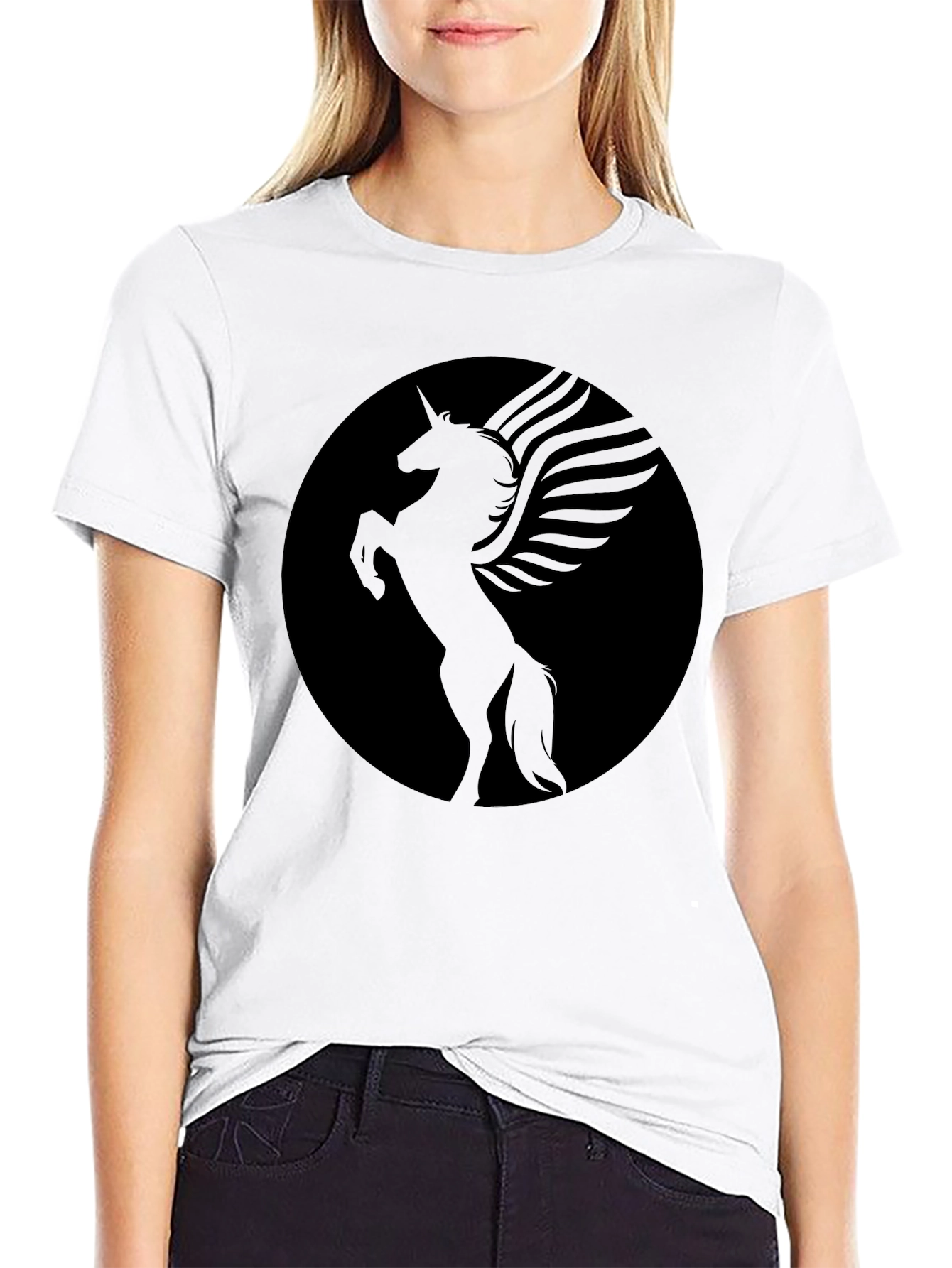 Mystic Pegasus Graphic Tee - Black