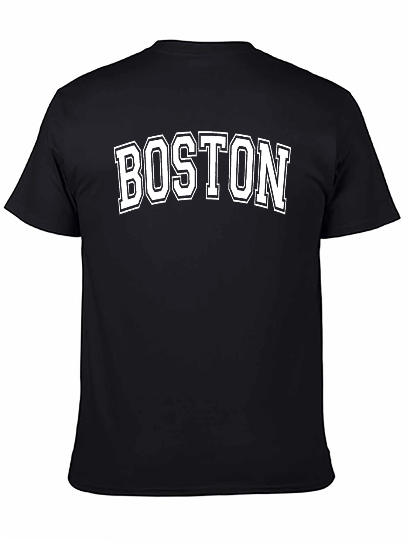 Boston Graphic Print Mens Black T-Shirt