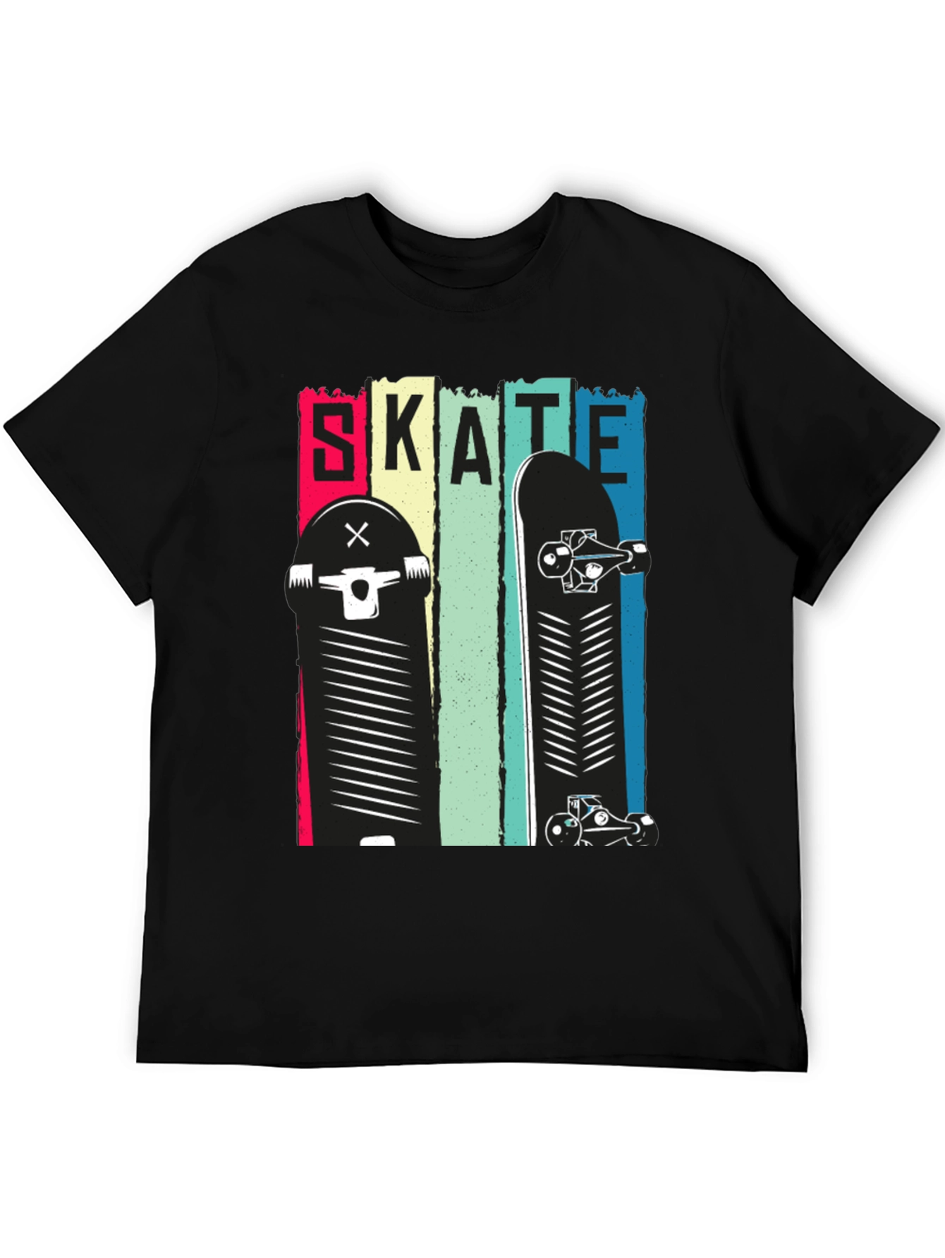 Skate Design Black T-Shirt