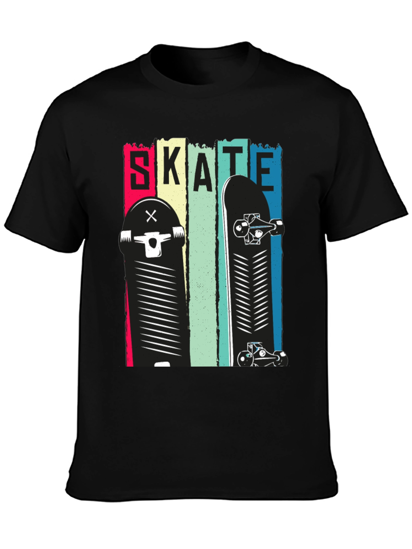 Skate Design Black T-Shirt