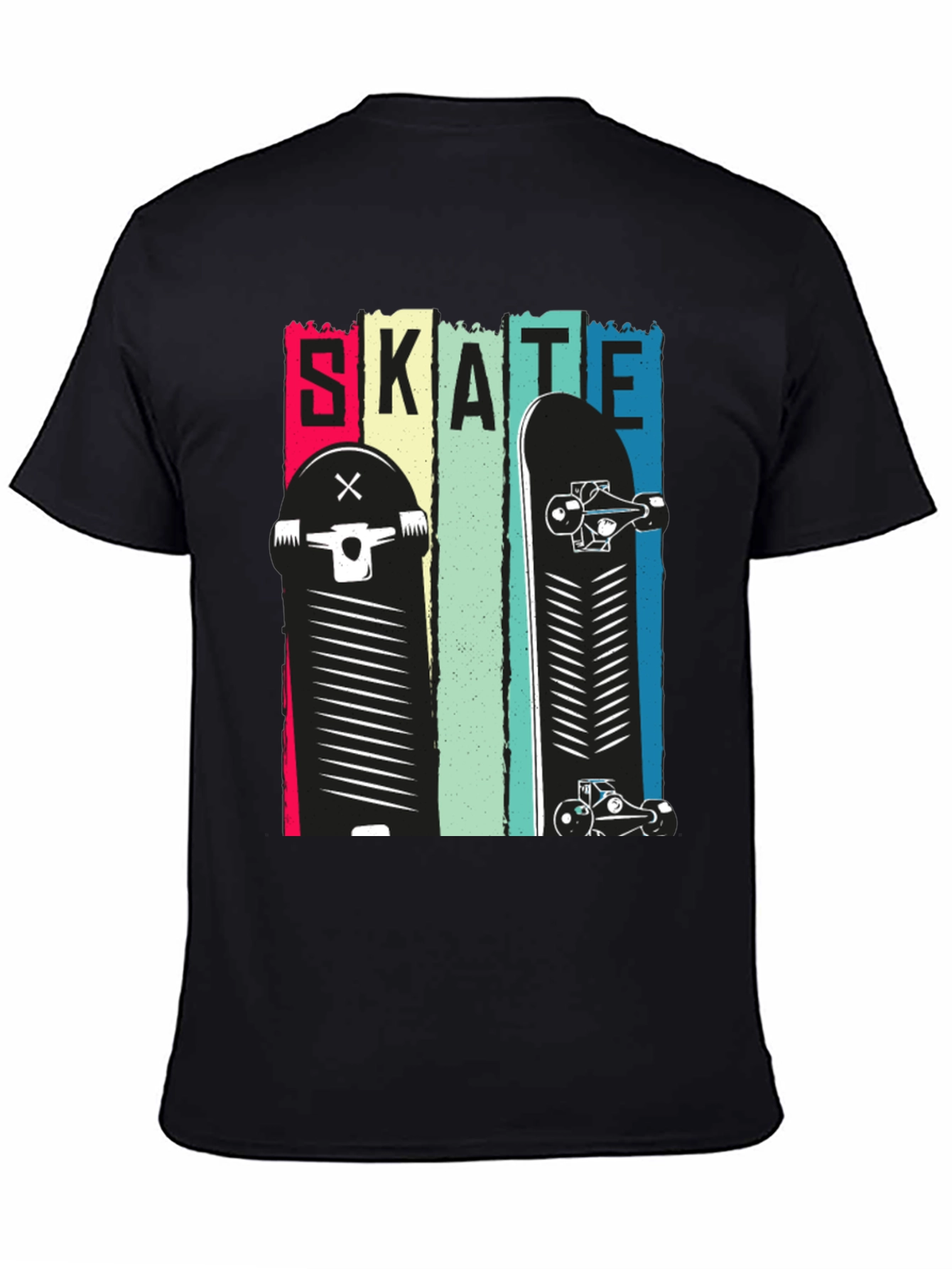 Skate Design Black T-Shirt