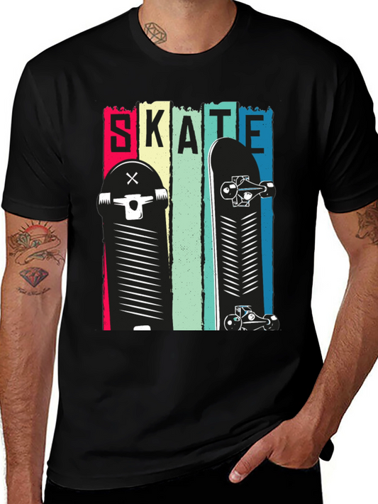 Skate Design Black T-Shirt