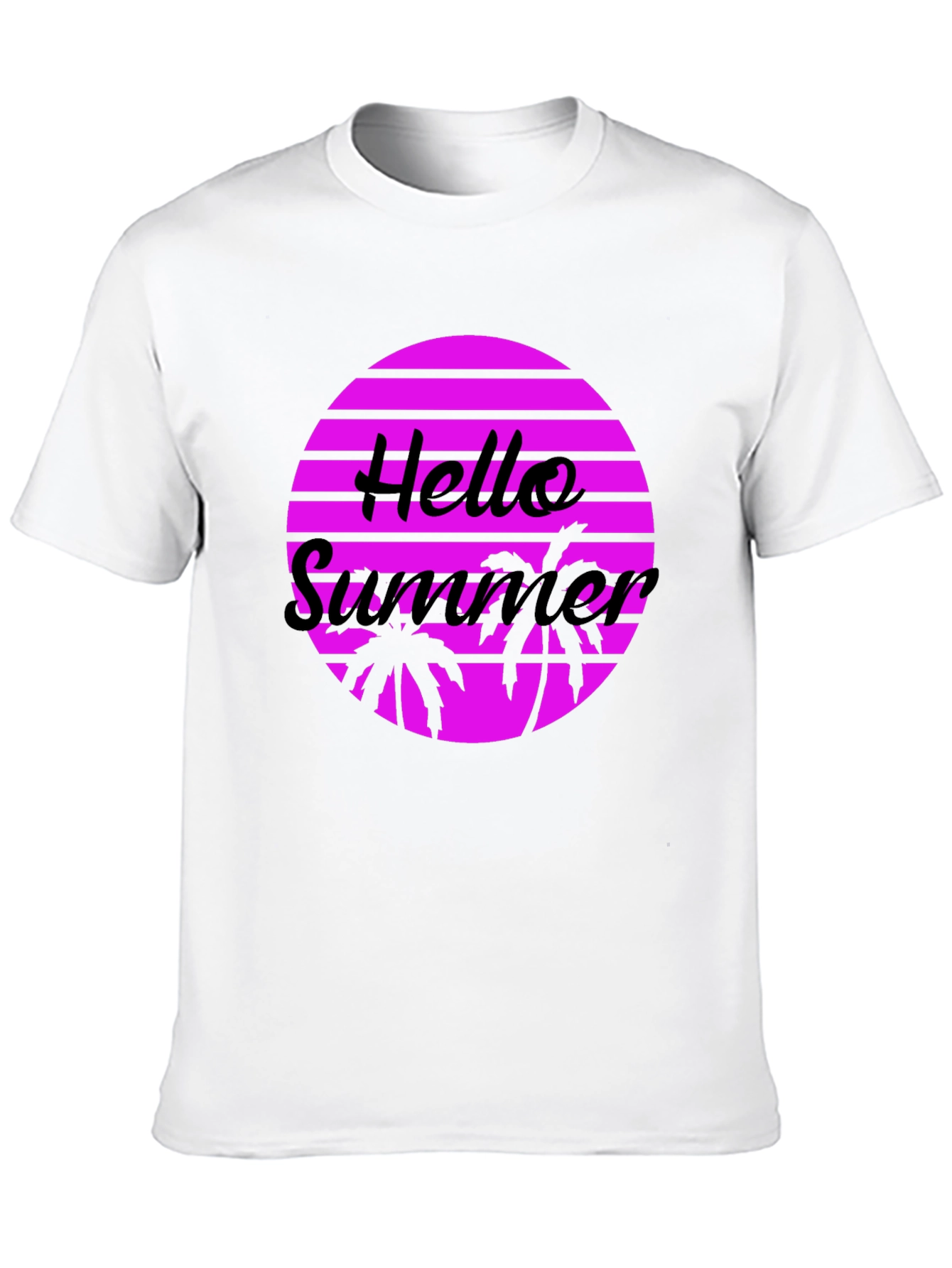 Hello Summer Graphic Tee - Retro Style