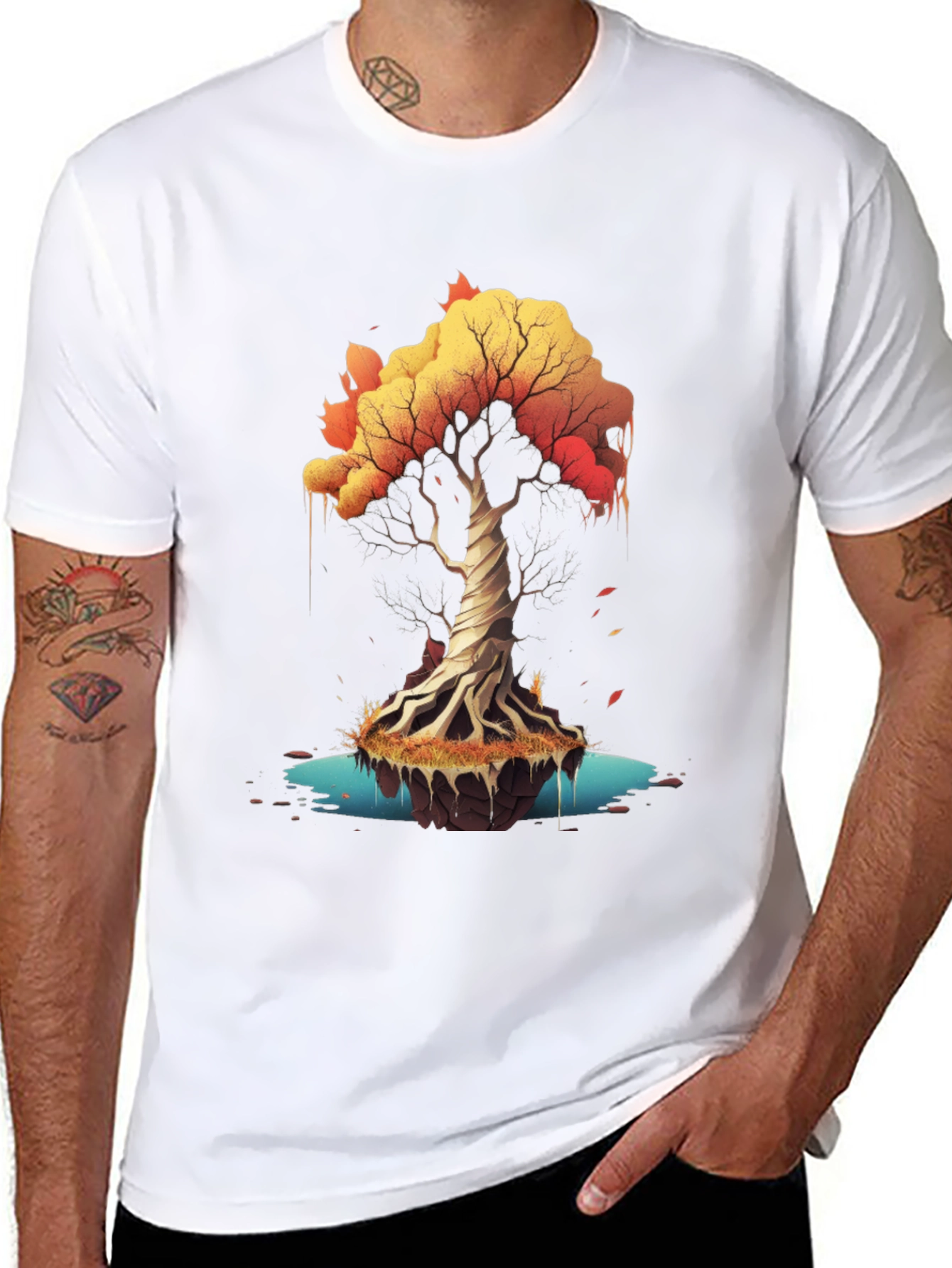 Autumn Tree Graphic Tee - Nature Inspired Style