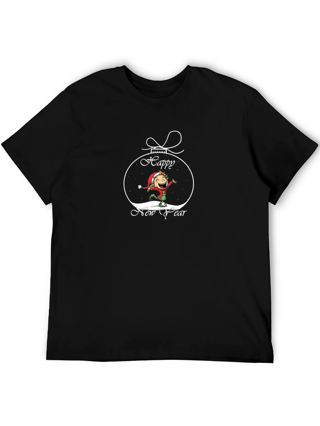Happy New Year Elf Graphic Tee