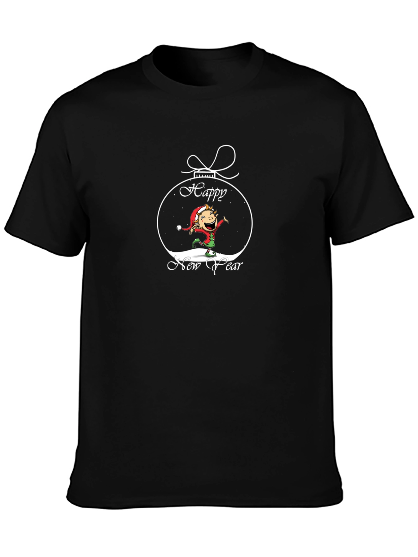 Happy New Year Elf Graphic Tee